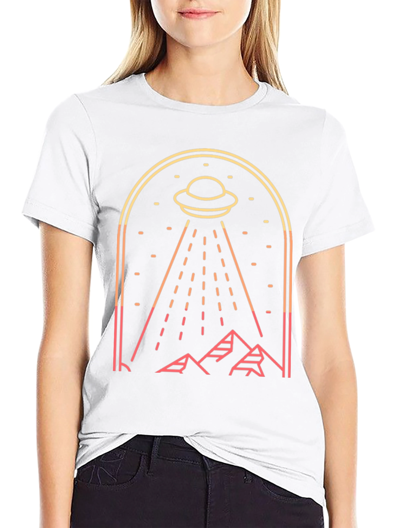 UFO Abduction Graphic Tee - Sci-Fi T-Shirt