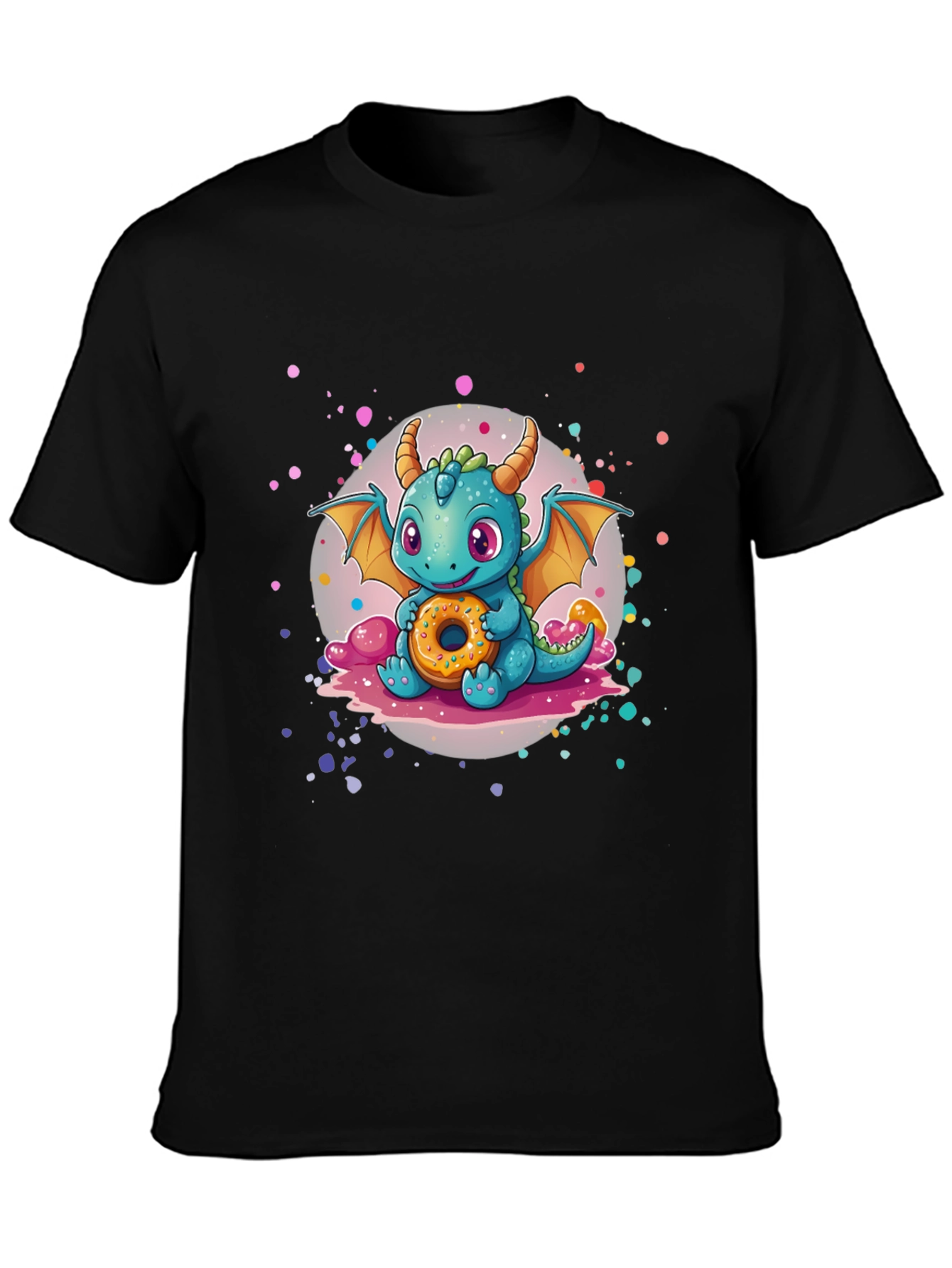 Dragon & Donut Black T-Shirt
