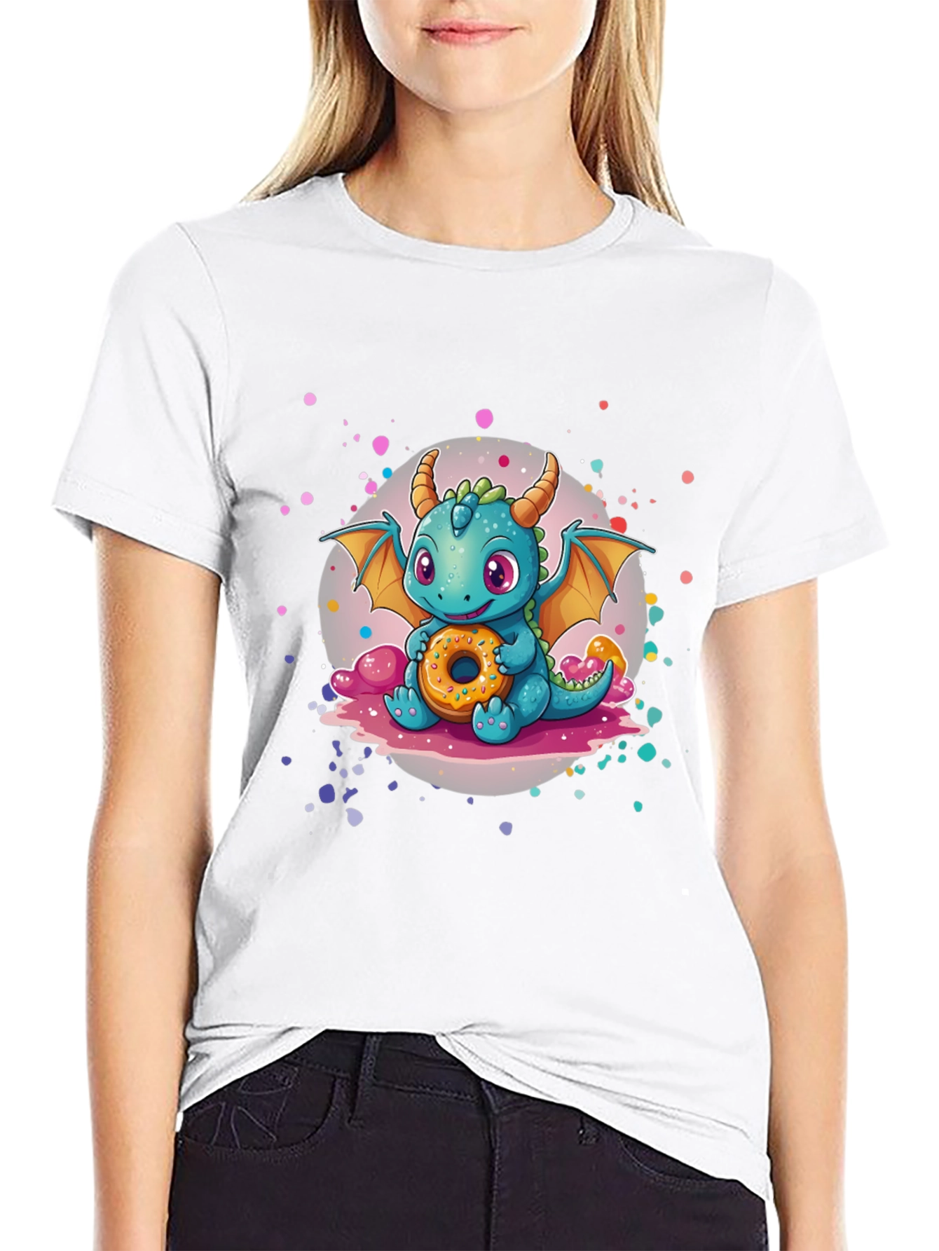 Dragon & Donut Black T-Shirt