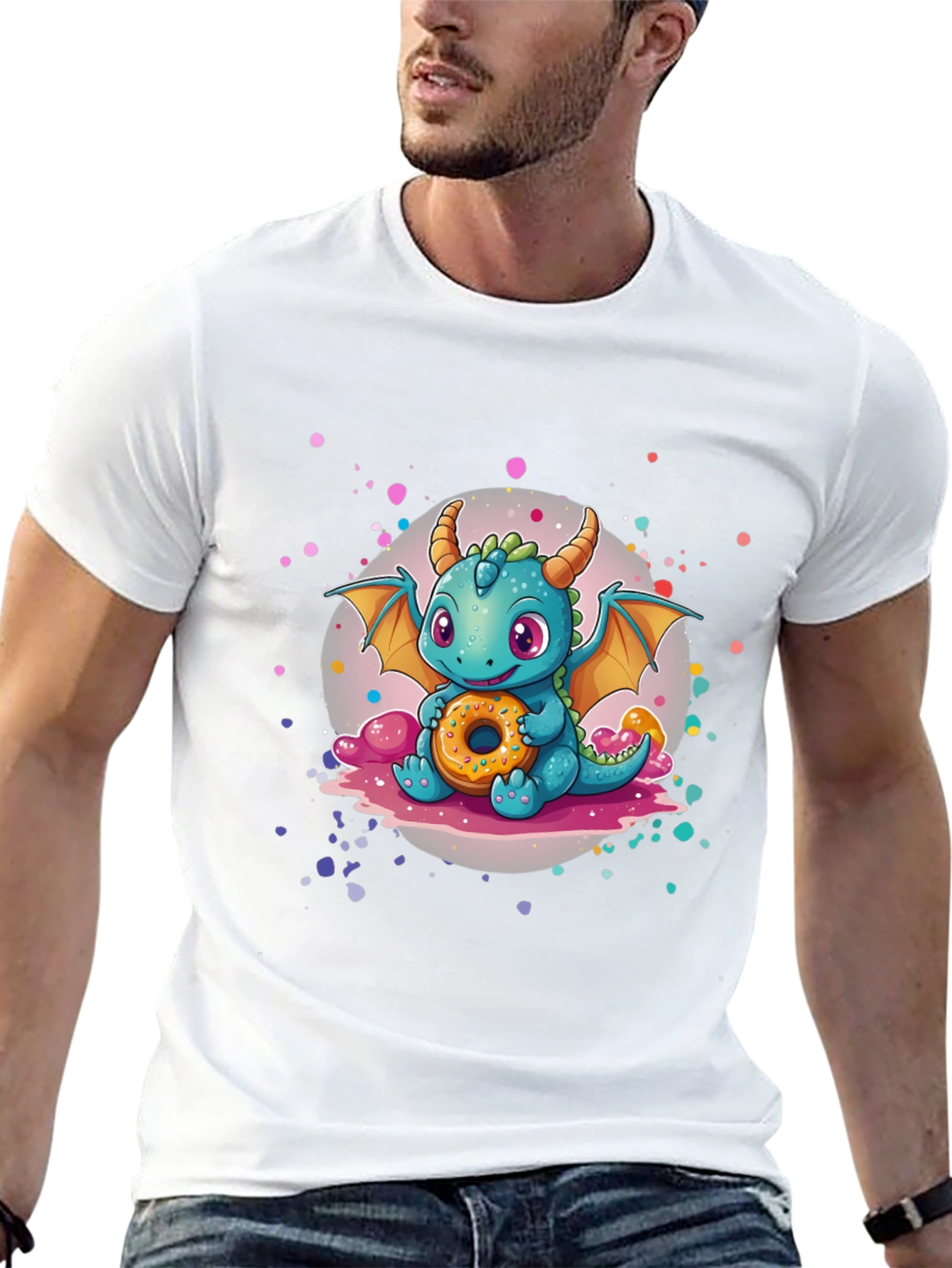 Dragon & Donut Black T-Shirt
