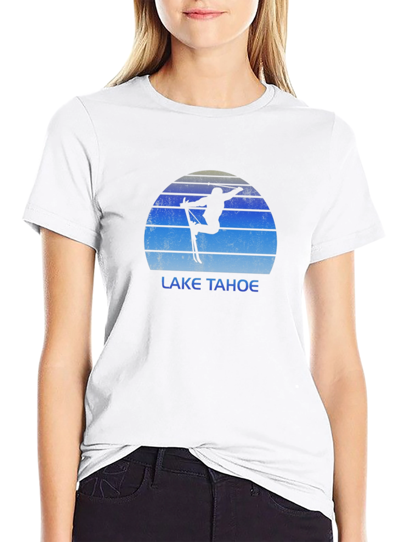 Lake Tahoe Skier Graphic T-Shirt