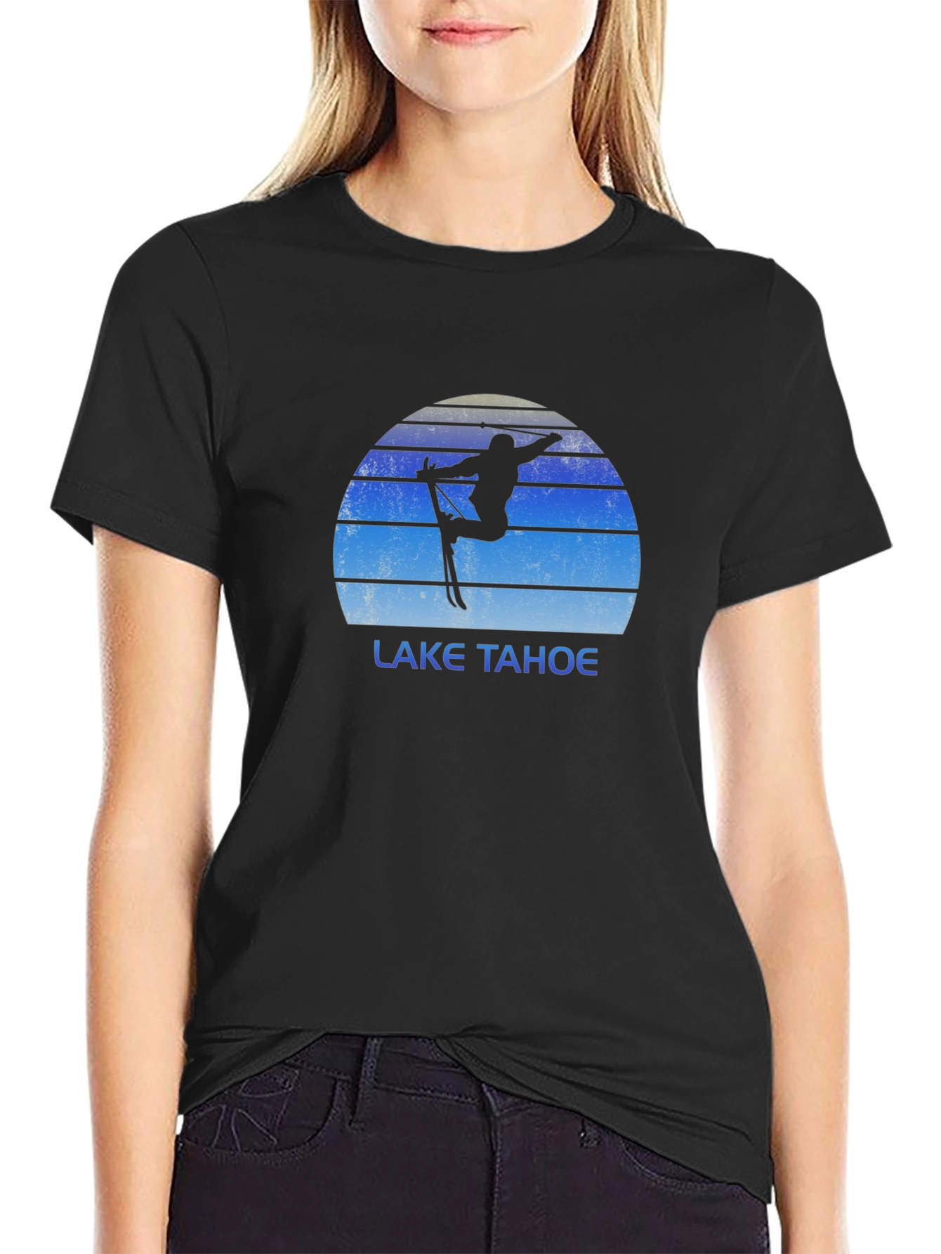 Lake Tahoe Skier Graphic T-Shirt