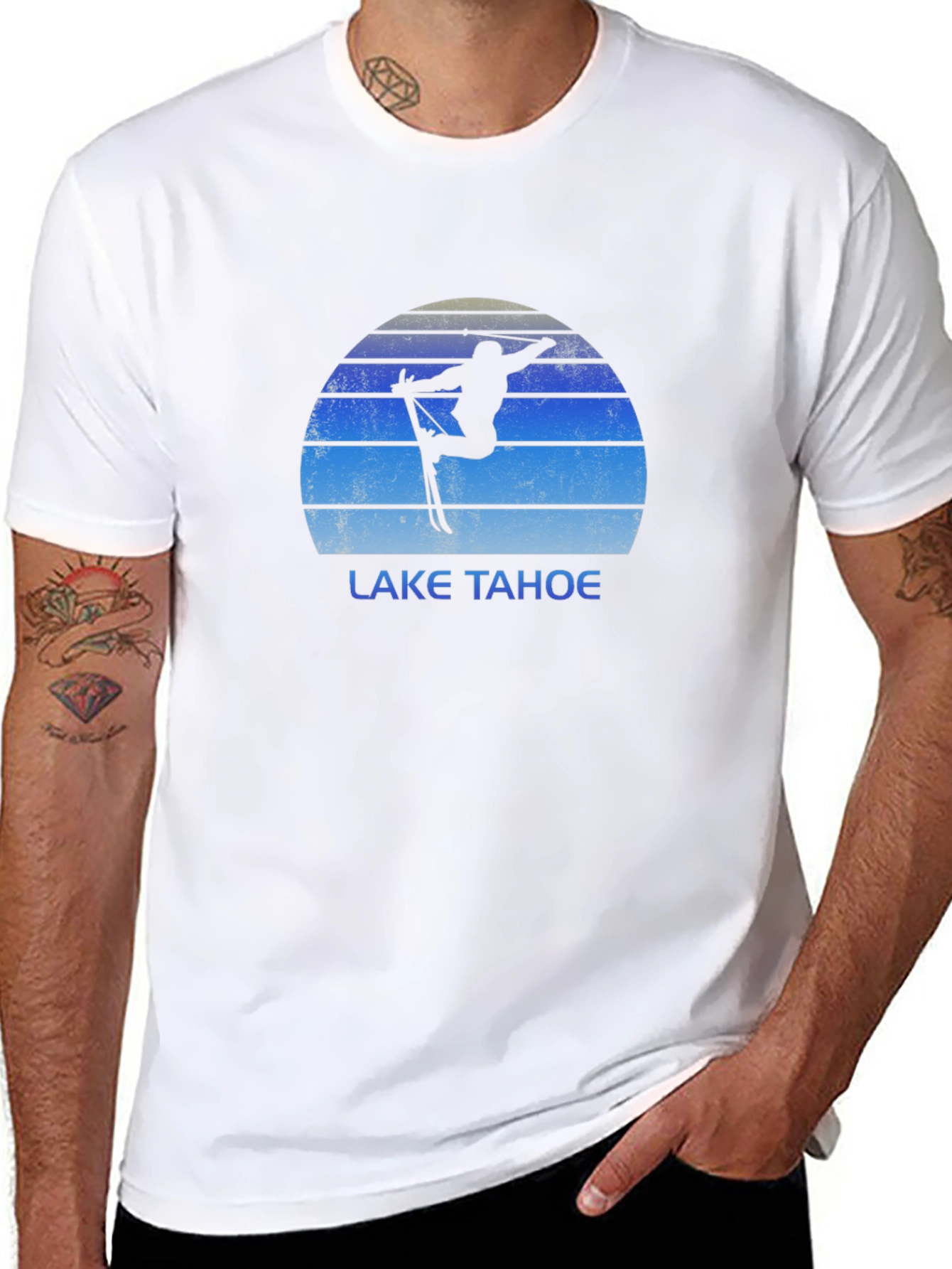 Lake Tahoe Skier Graphic T-Shirt