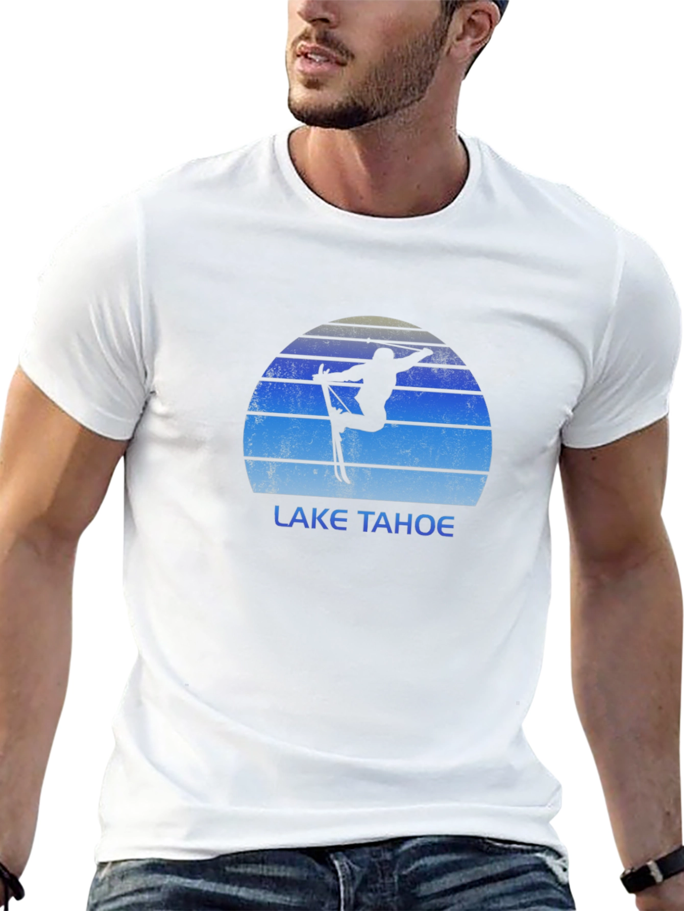 Lake Tahoe Skier Graphic T-Shirt
