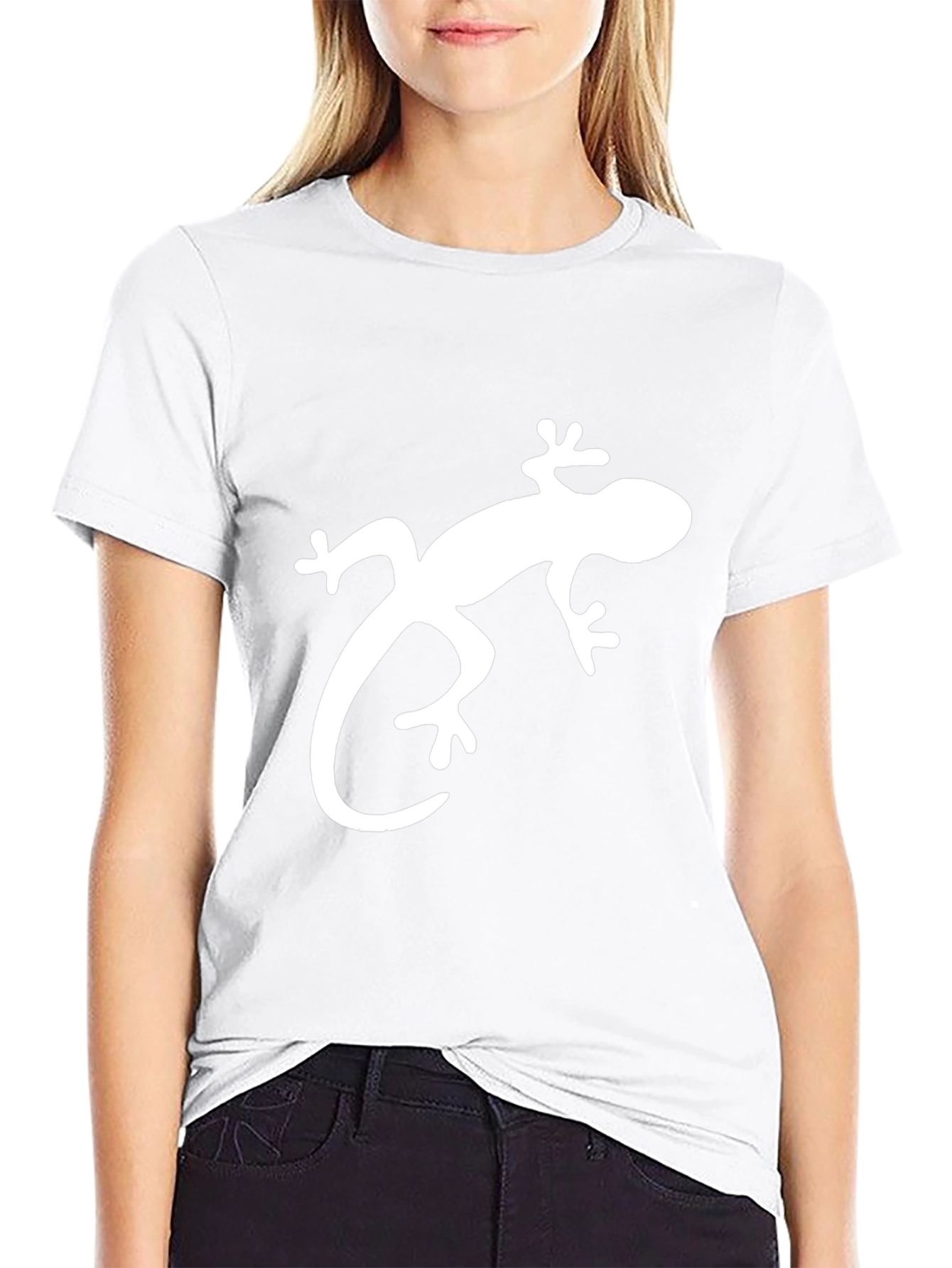 Lizard Graphic Tee - Stylish Black Cotton T-Shirt