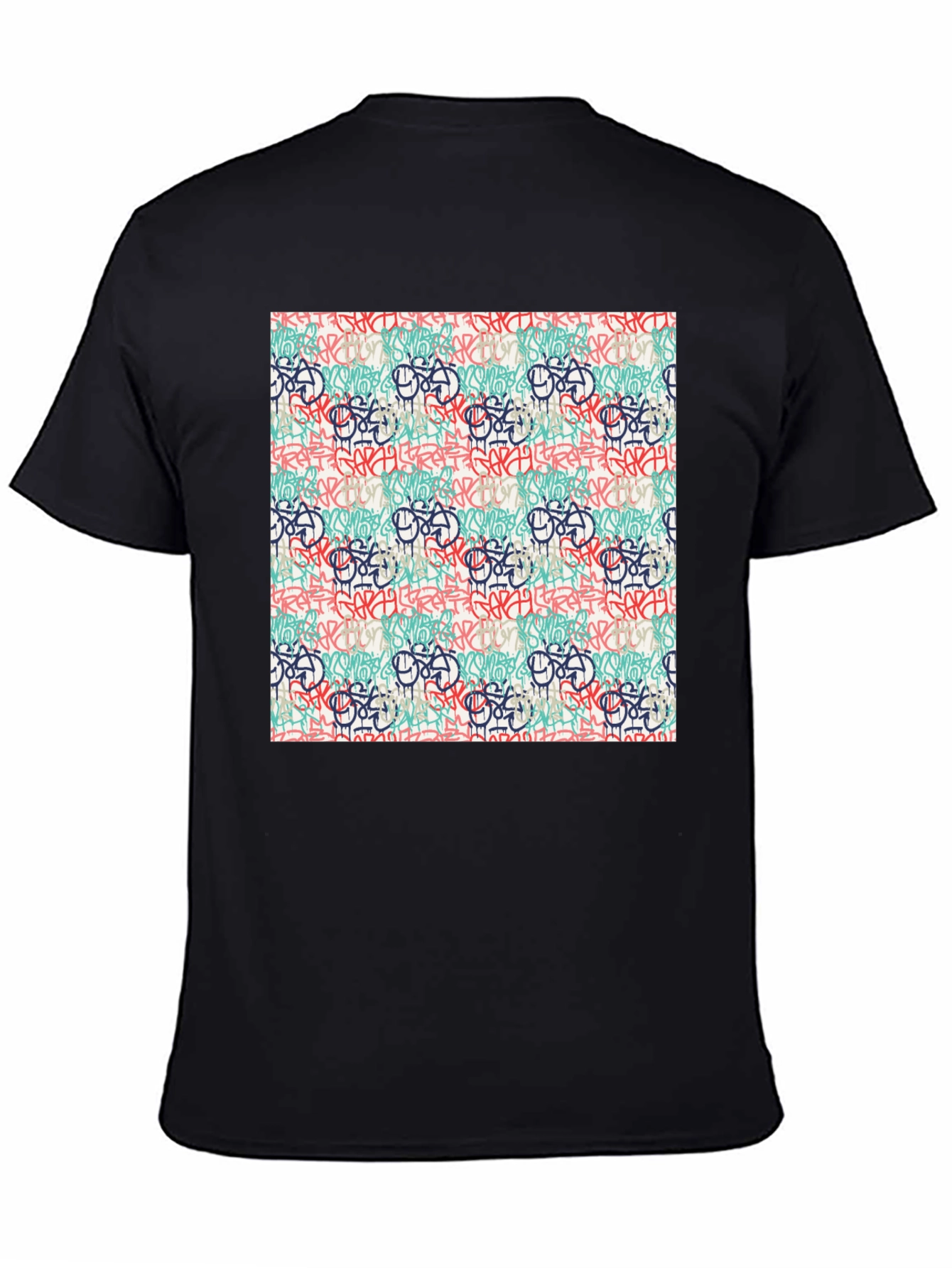 Graffiti Print Tee - Urban Style Crewneck T-Shirt