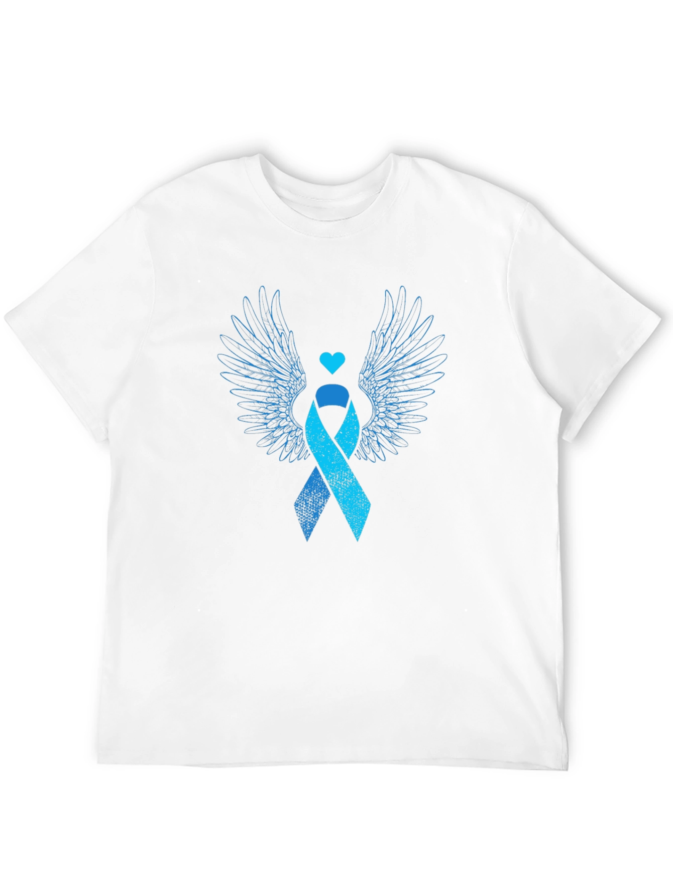 Angel Wings Awareness Ribbon Graphic Tee - Black