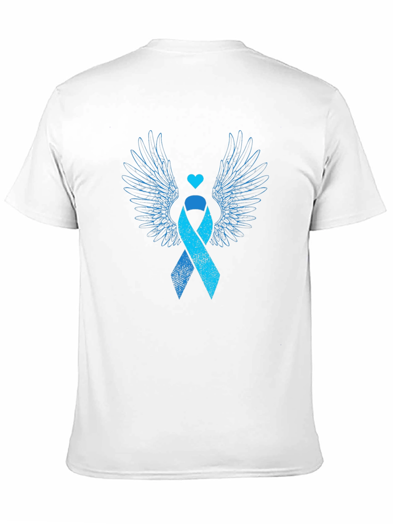 Angel Wings Awareness Ribbon Graphic Tee - Black