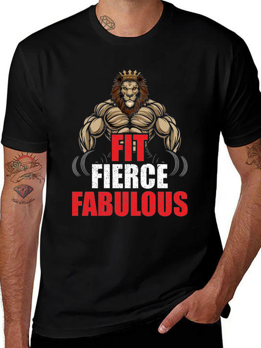Fit Fierce Fabulous Lion King Gym T-Shirt