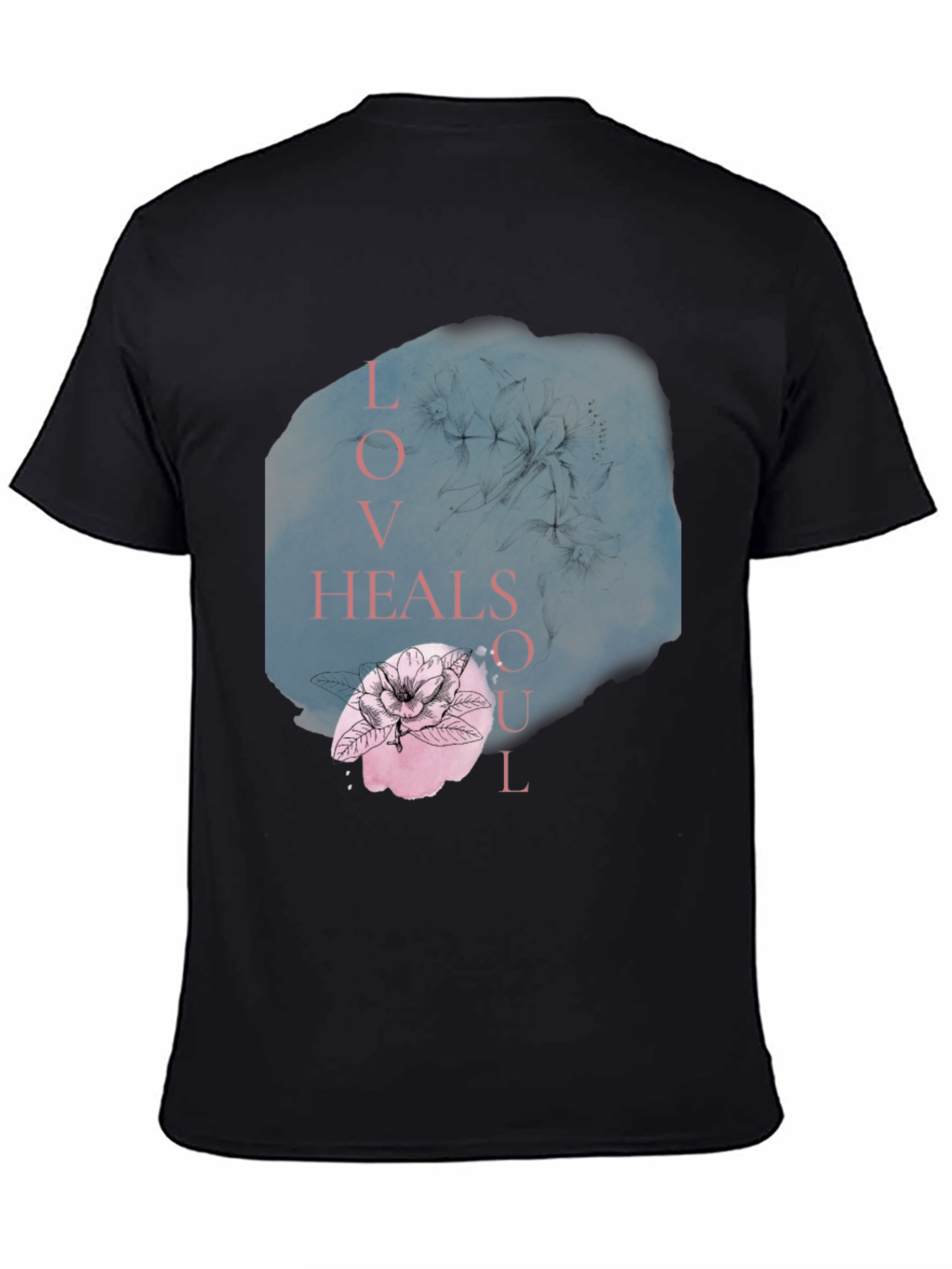 Love Heals Soul Black Graphic Tee