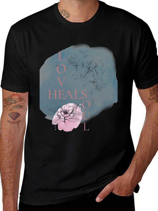 Love Heals Soul Black Graphic Tee