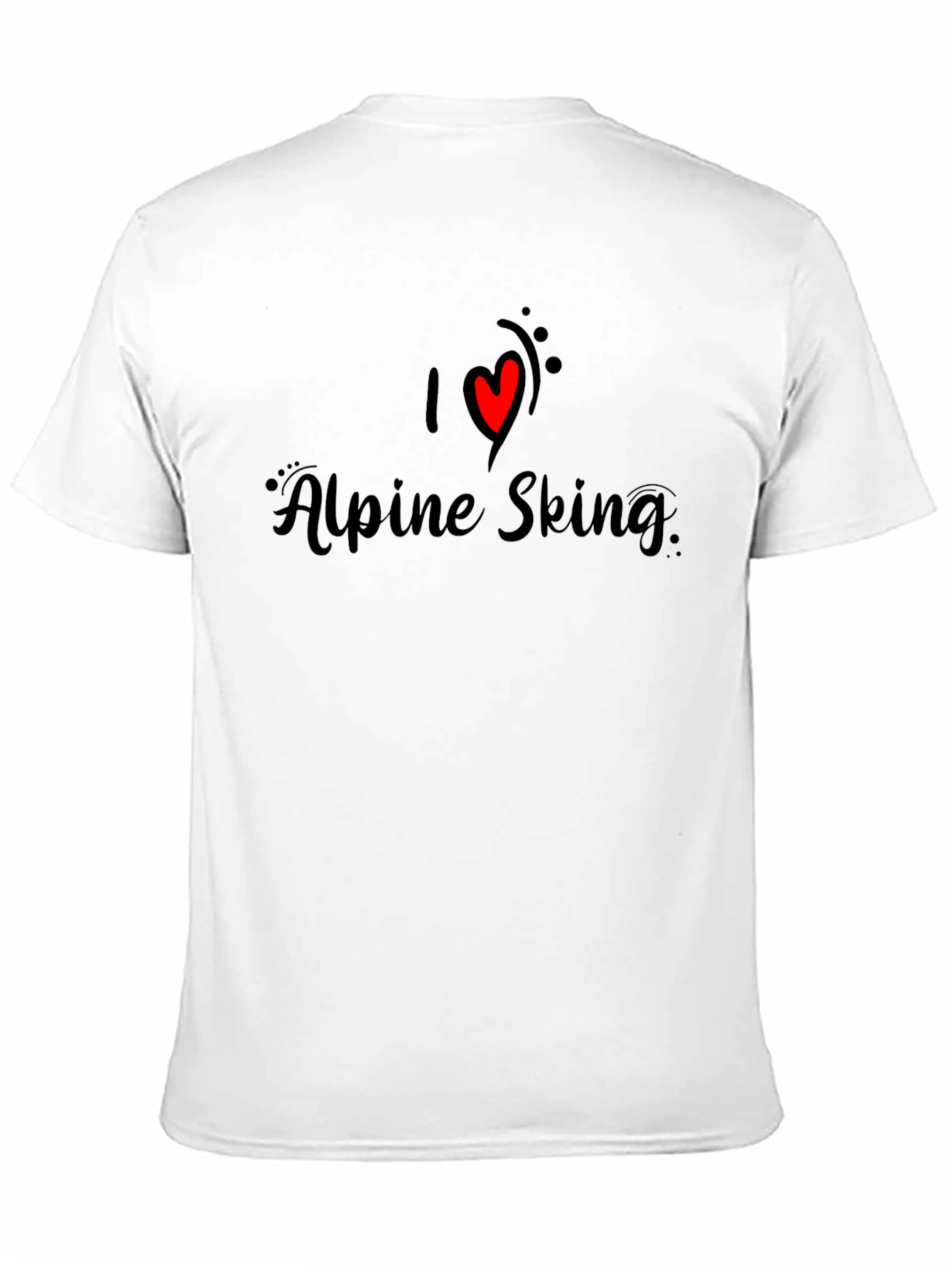 I Love Alpine Skiing T-Shirt - Black