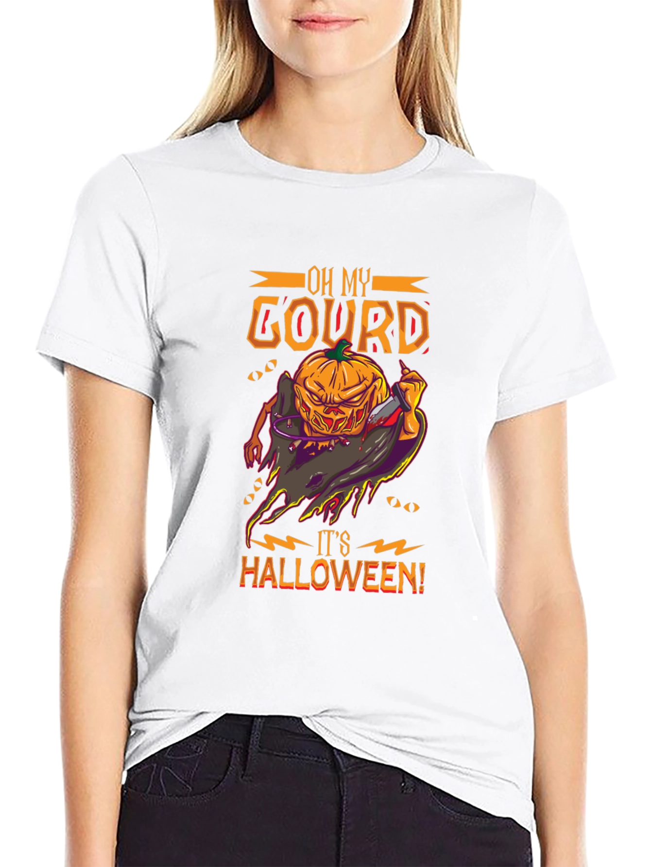 Oh My Gourd! Halloween Graphic T-Shirt