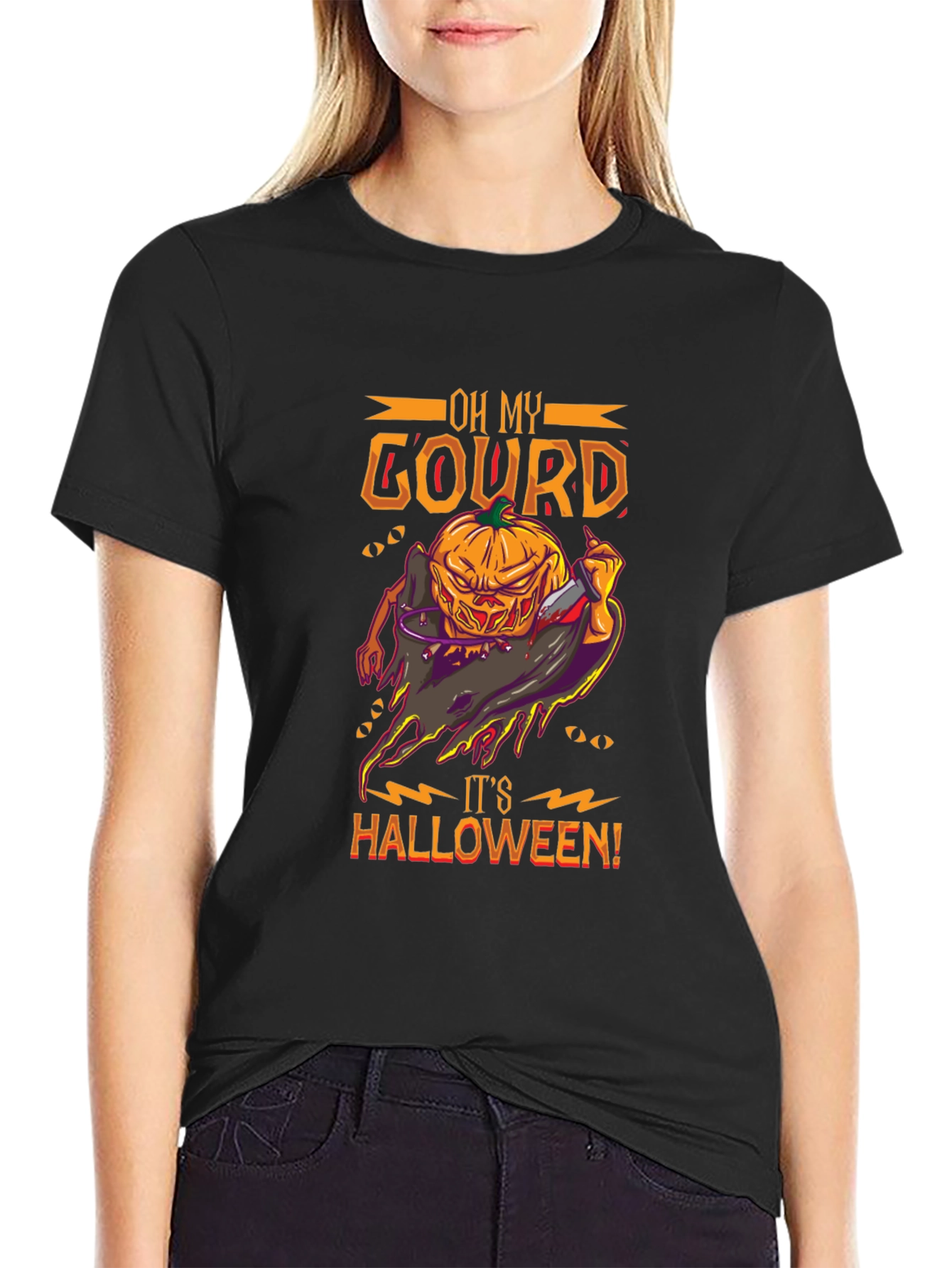 Oh My Gourd! Halloween Graphic T-Shirt