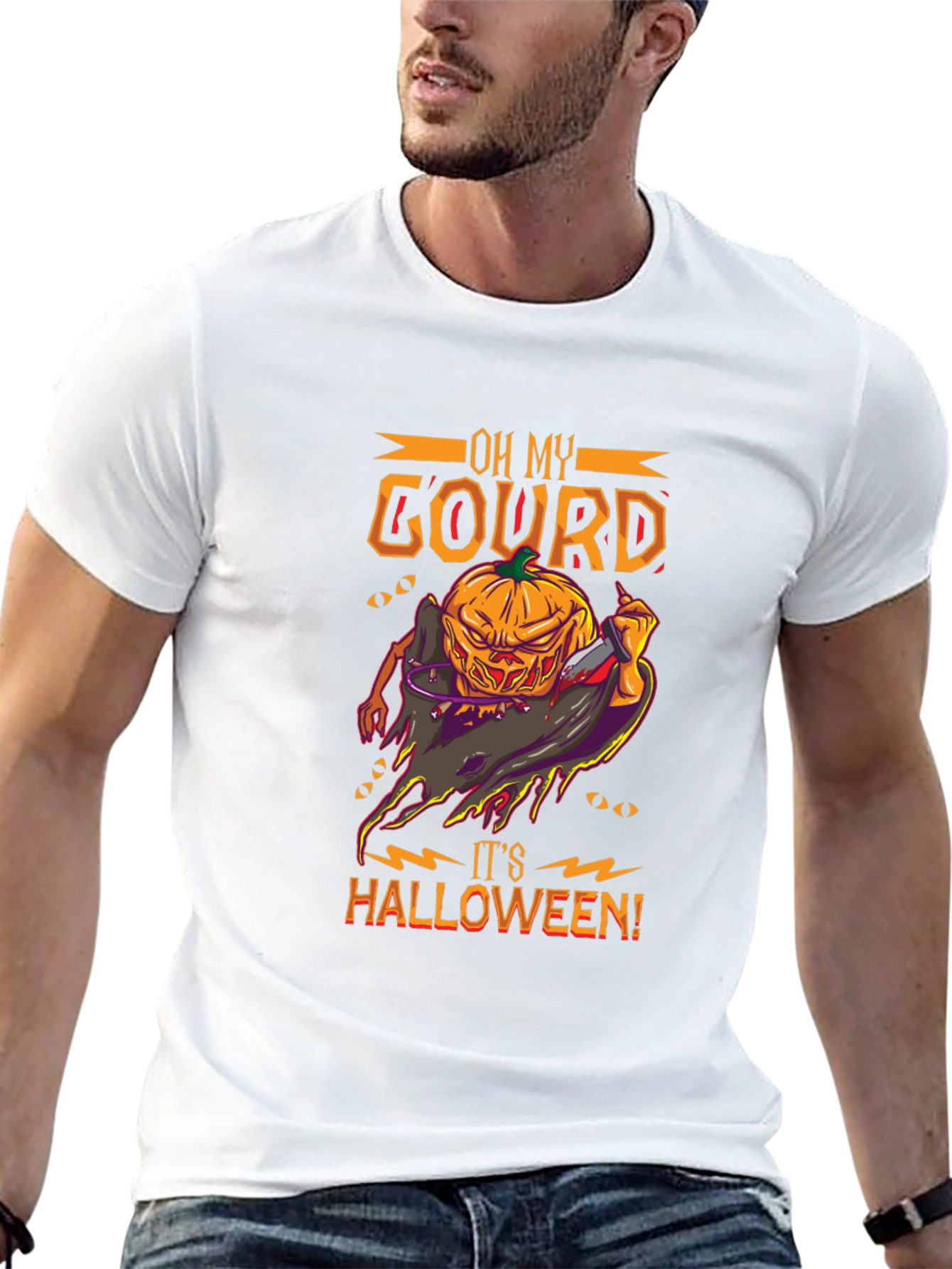 Oh My Gourd! Halloween Graphic T-Shirt