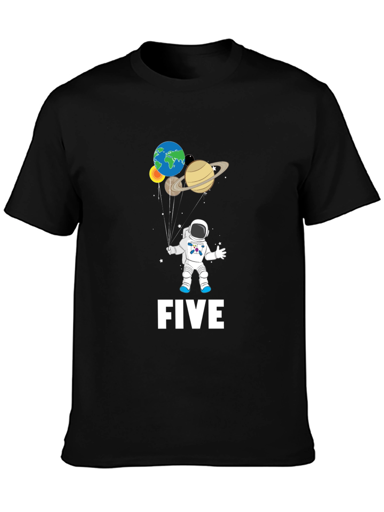 Astronaut Five Birthday T-Shirt