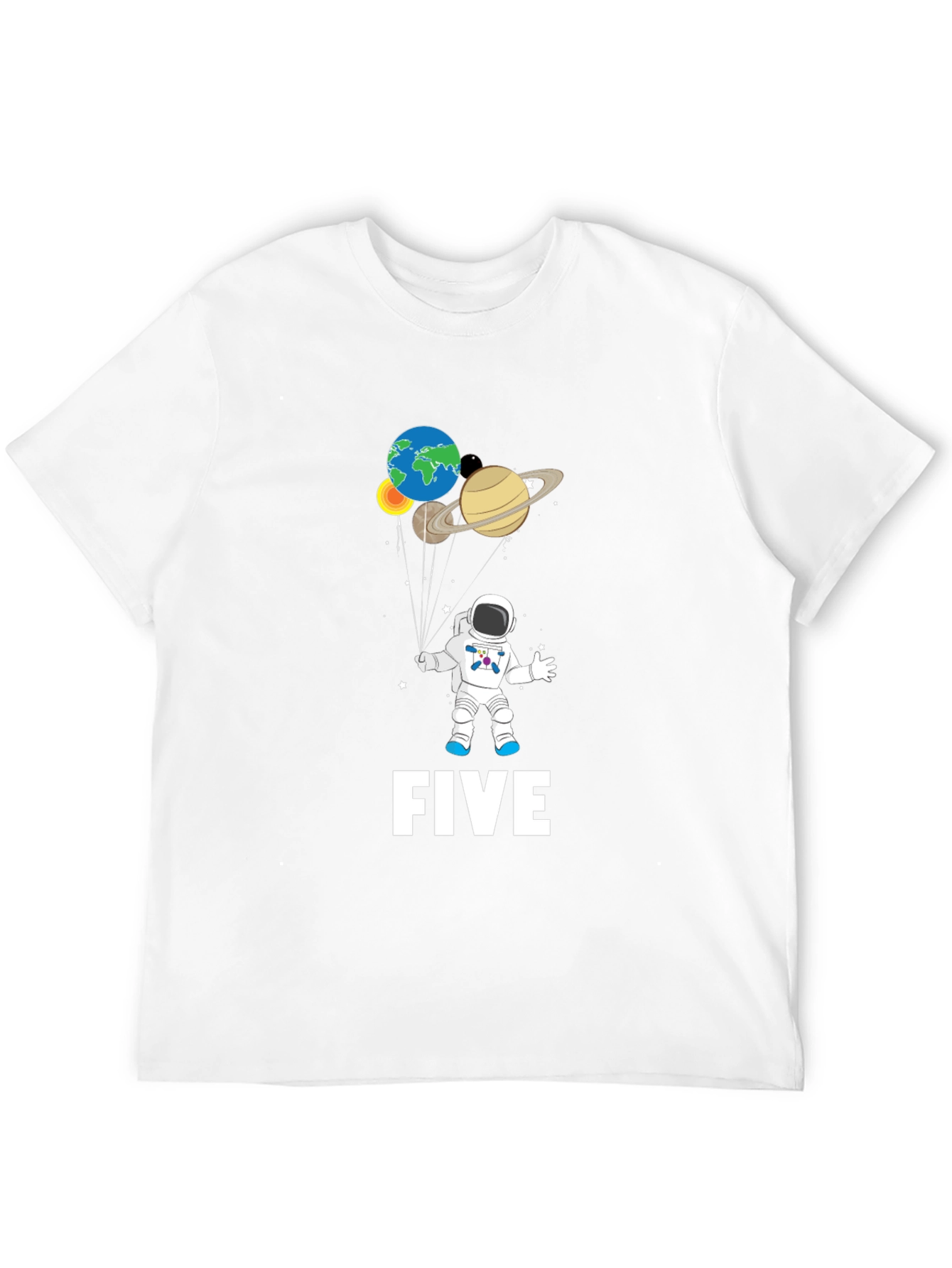 Astronaut Five Birthday T-Shirt