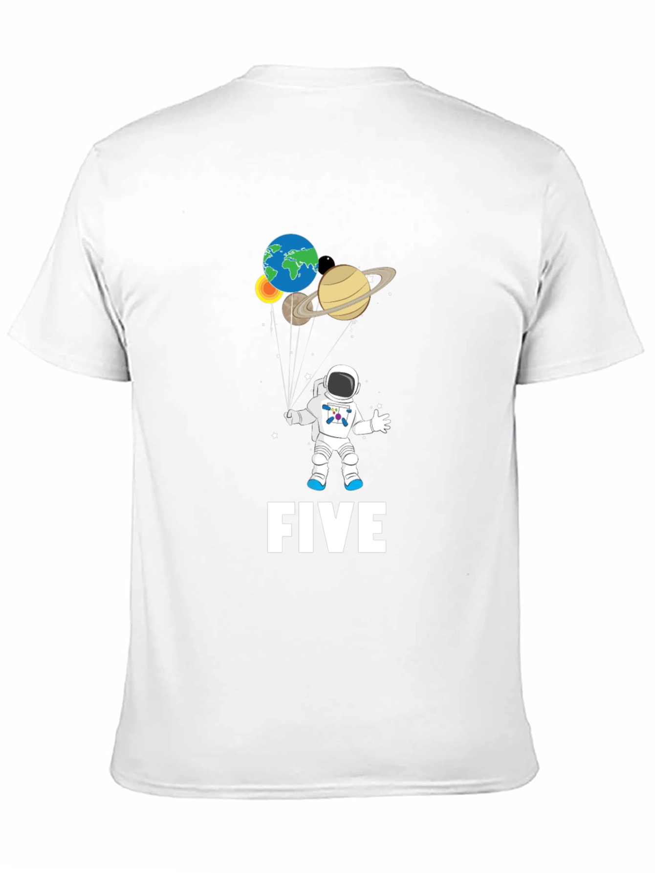 Astronaut Five Birthday T-Shirt