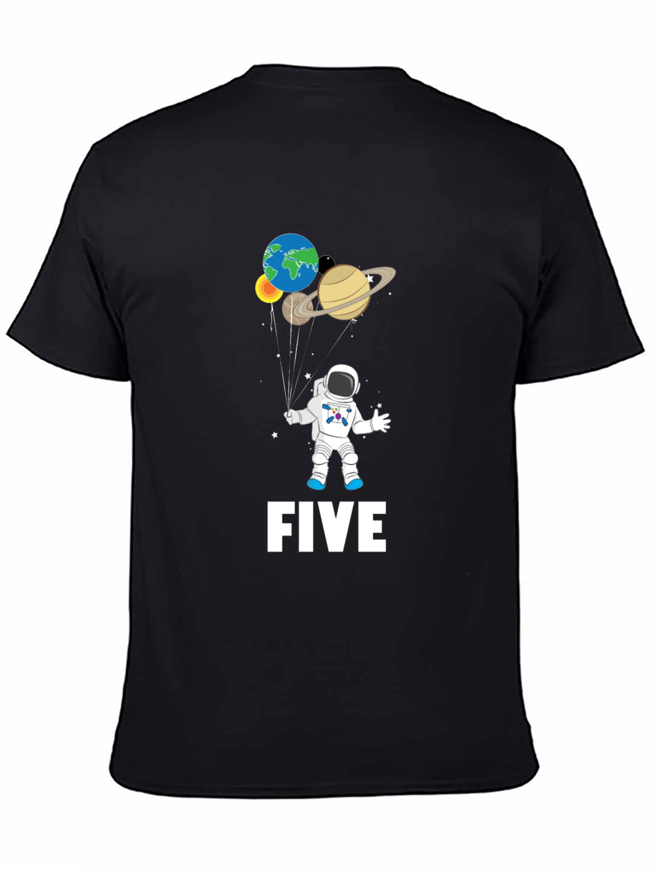 Astronaut Five Birthday T-Shirt