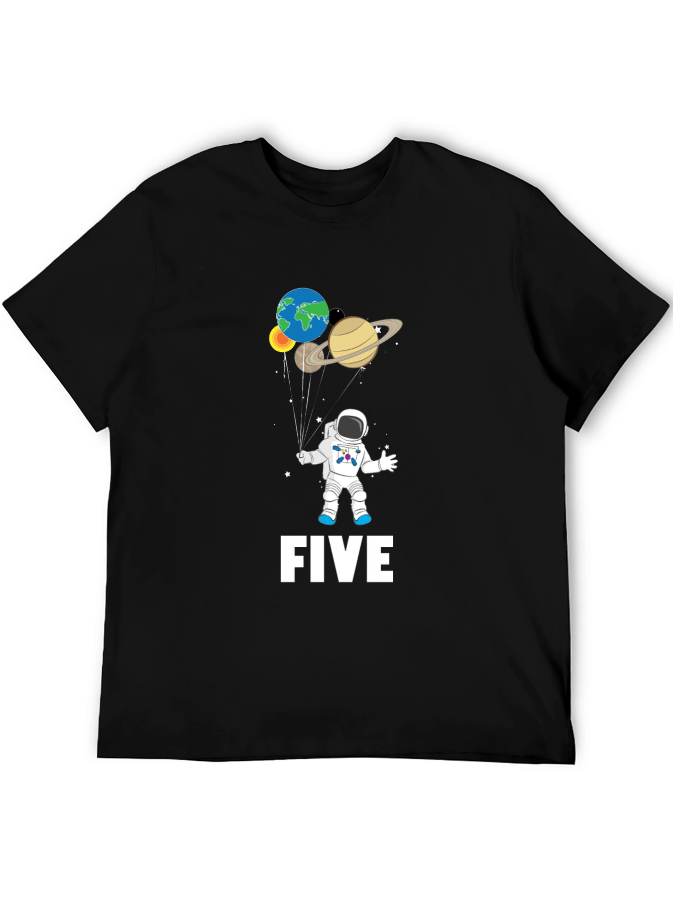 Astronaut Five Birthday T-Shirt