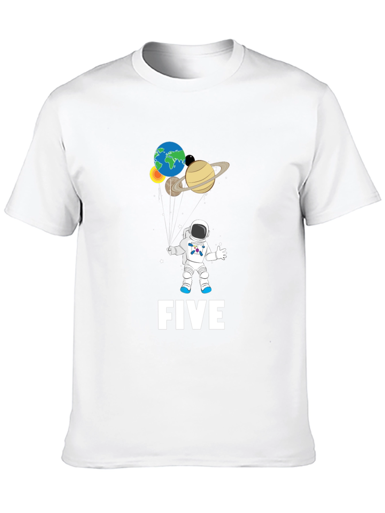 Astronaut Five Birthday T-Shirt