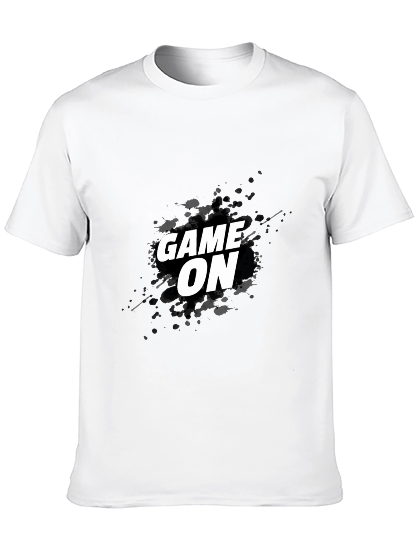 Game On Graphic Tee - Black Cotton T-Shirt
