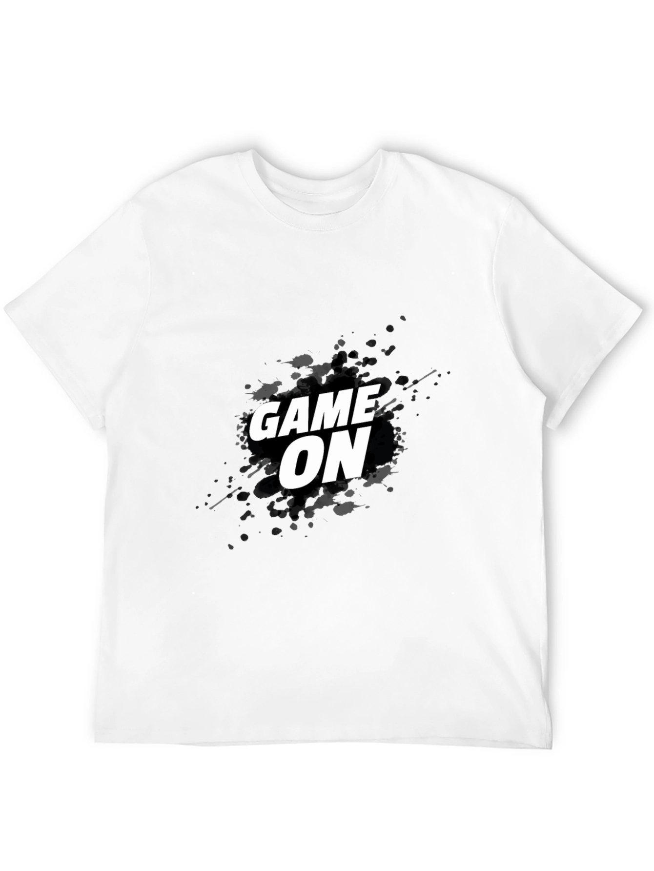 Game On Graphic Tee - Black Cotton T-Shirt
