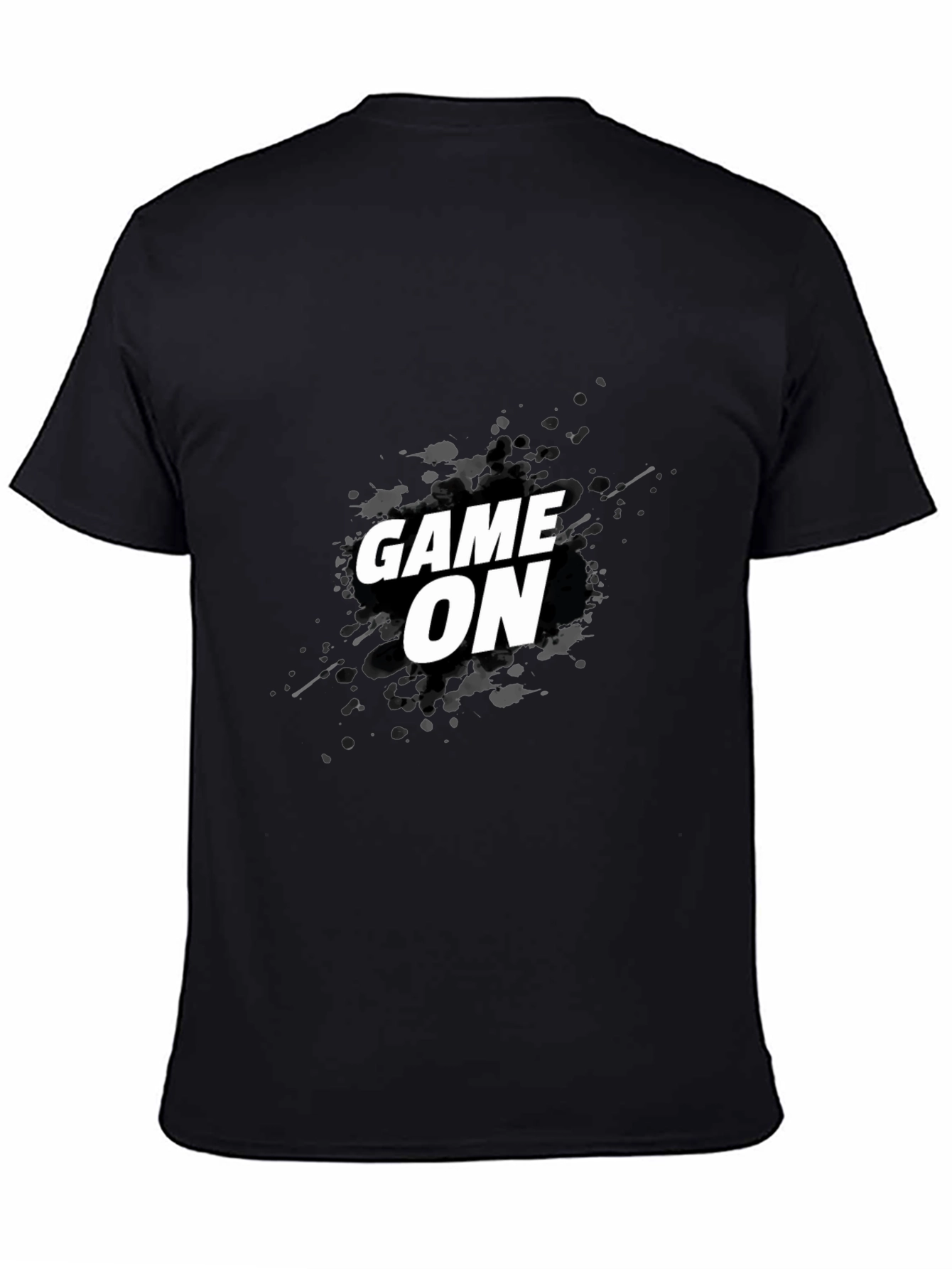 Game On Graphic Tee - Black Cotton T-Shirt