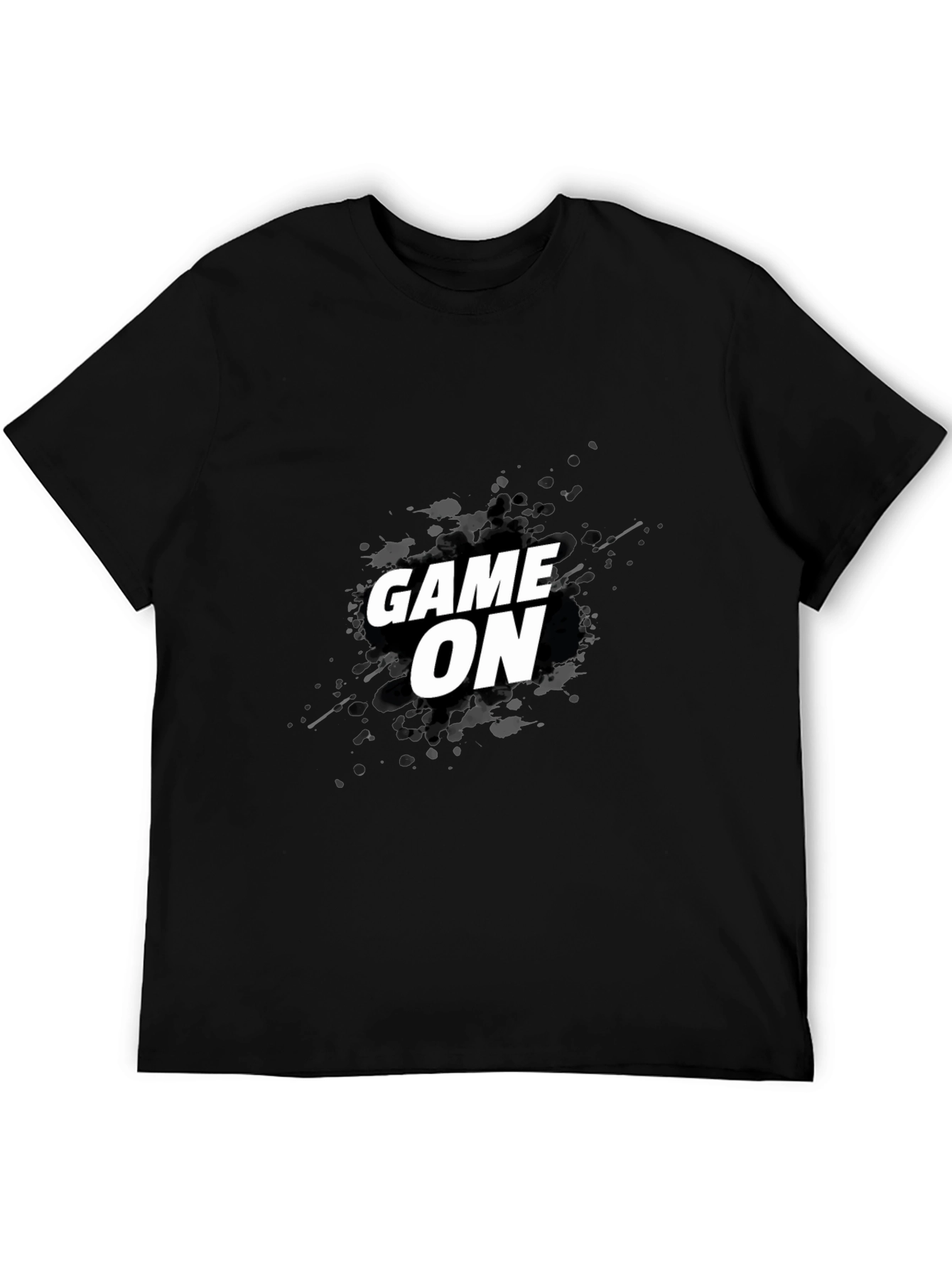 Game On Graphic Tee - Black Cotton T-Shirt