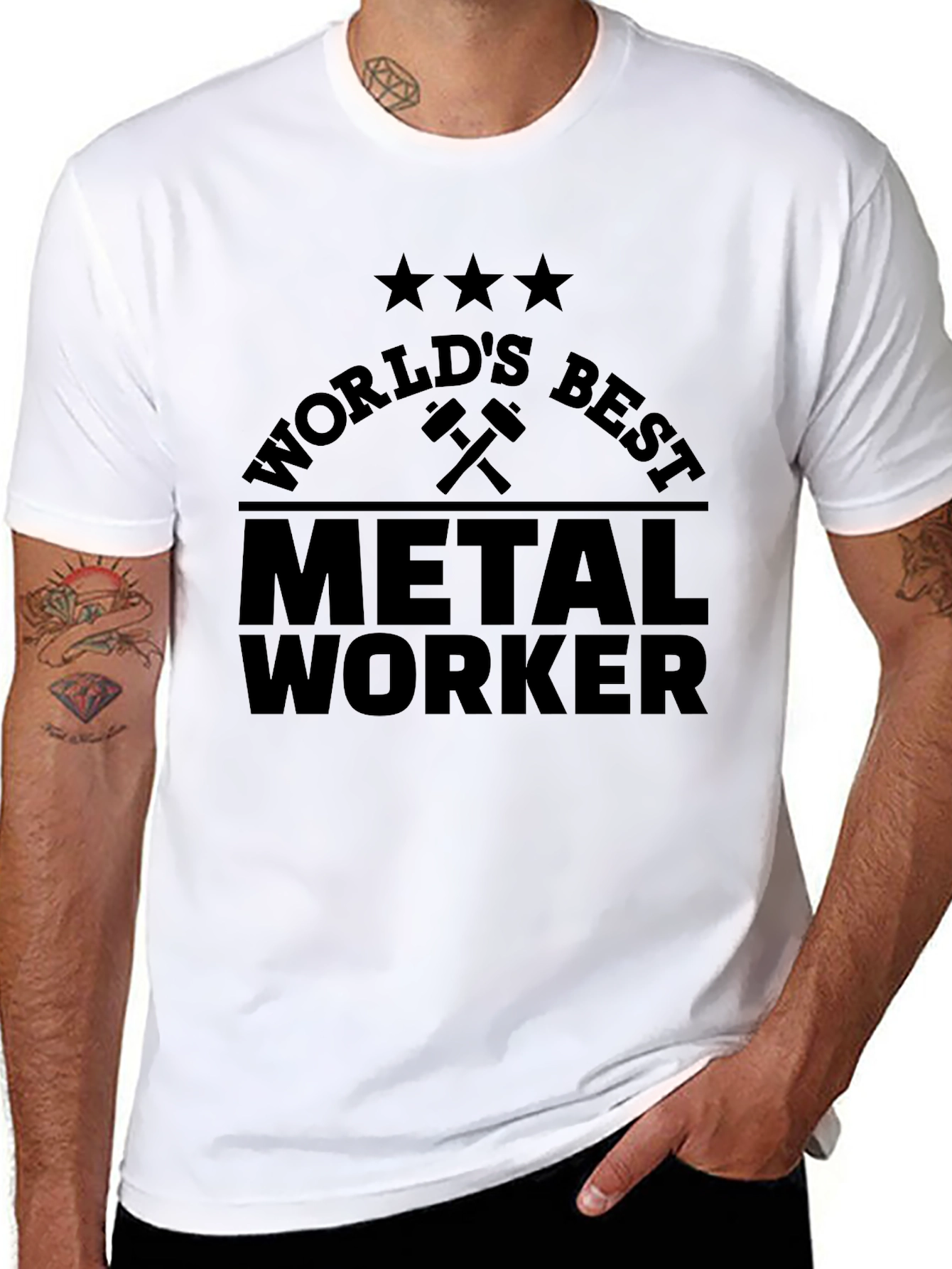 Worlds Best Metal Worker T-Shirt - Black
