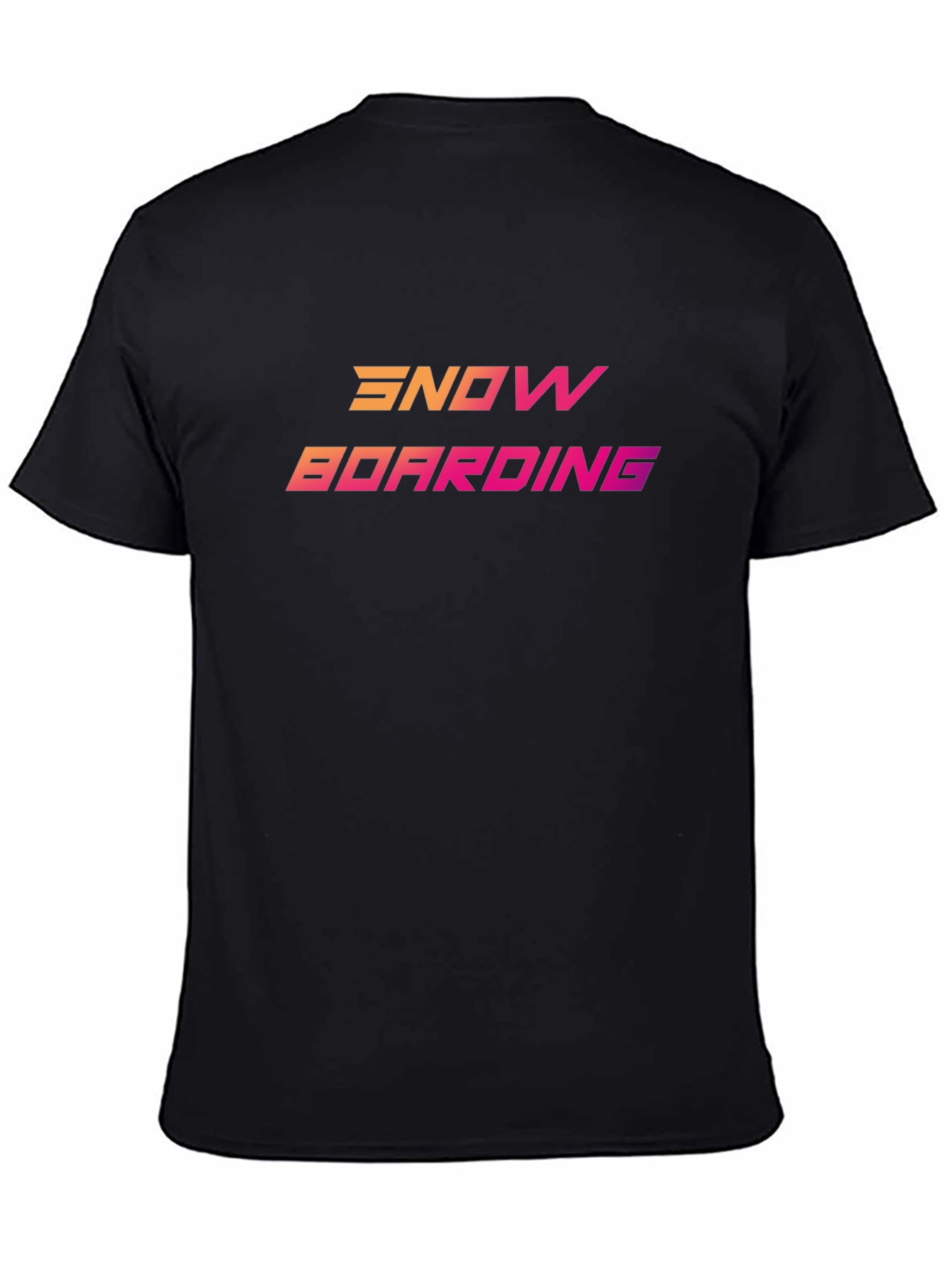 Retro Snowboarding Graphic Tee - Black