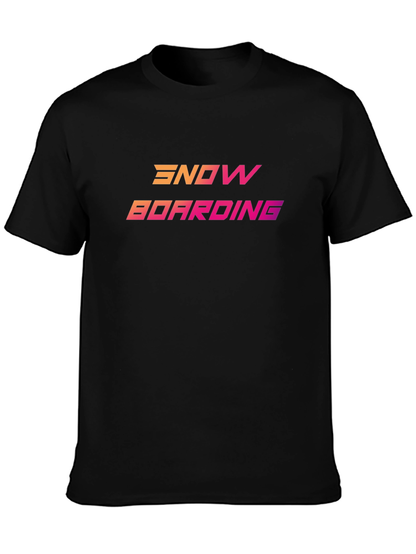 Retro Snowboarding Graphic Tee - Black