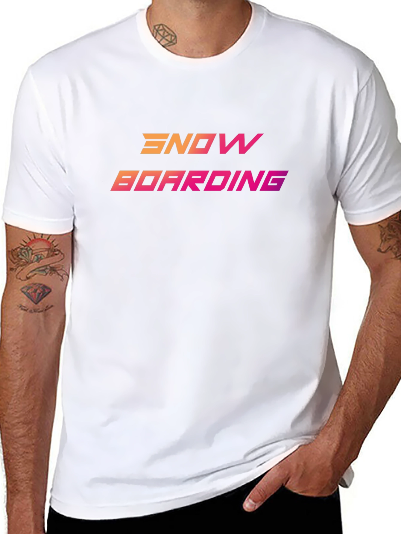 Retro Snowboarding Graphic Tee - Black