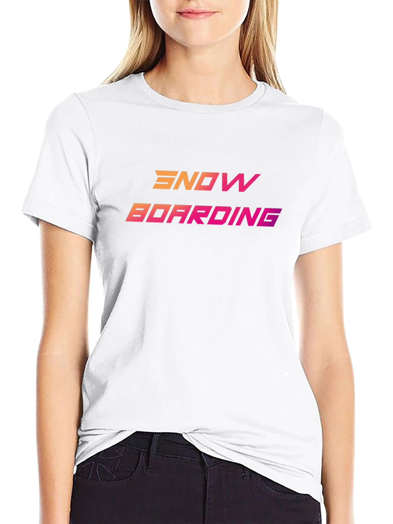 Retro Snowboarding Graphic Tee - Black