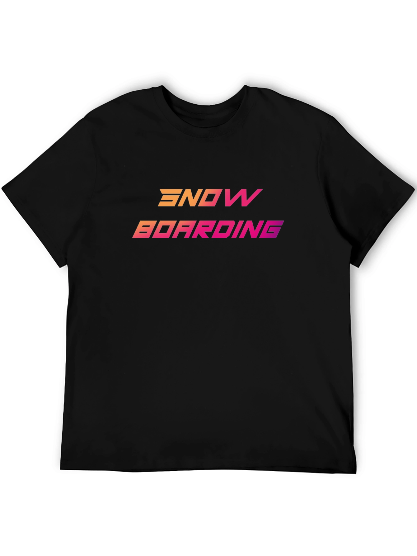 Retro Snowboarding Graphic Tee - Black