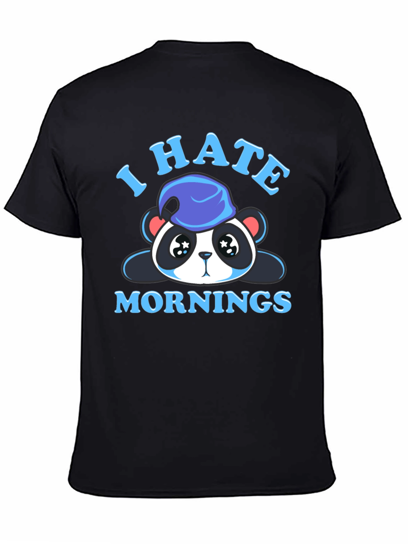 I Hate Mornings Panda Graphic Tee