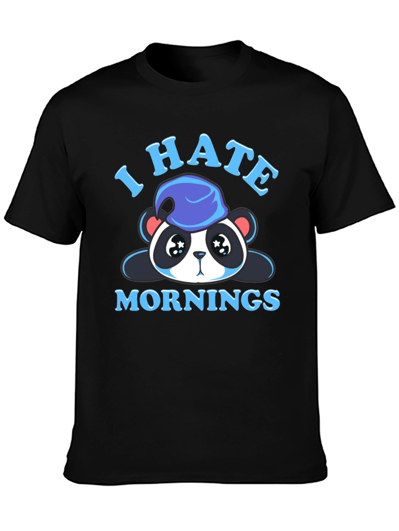 I Hate Mornings Panda Graphic Tee