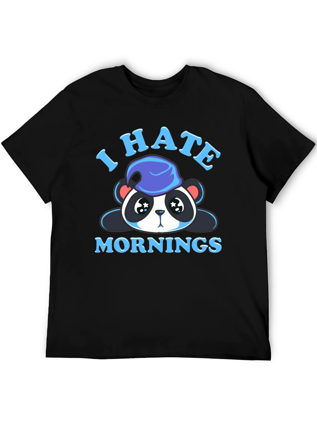 I Hate Mornings Panda Graphic Tee