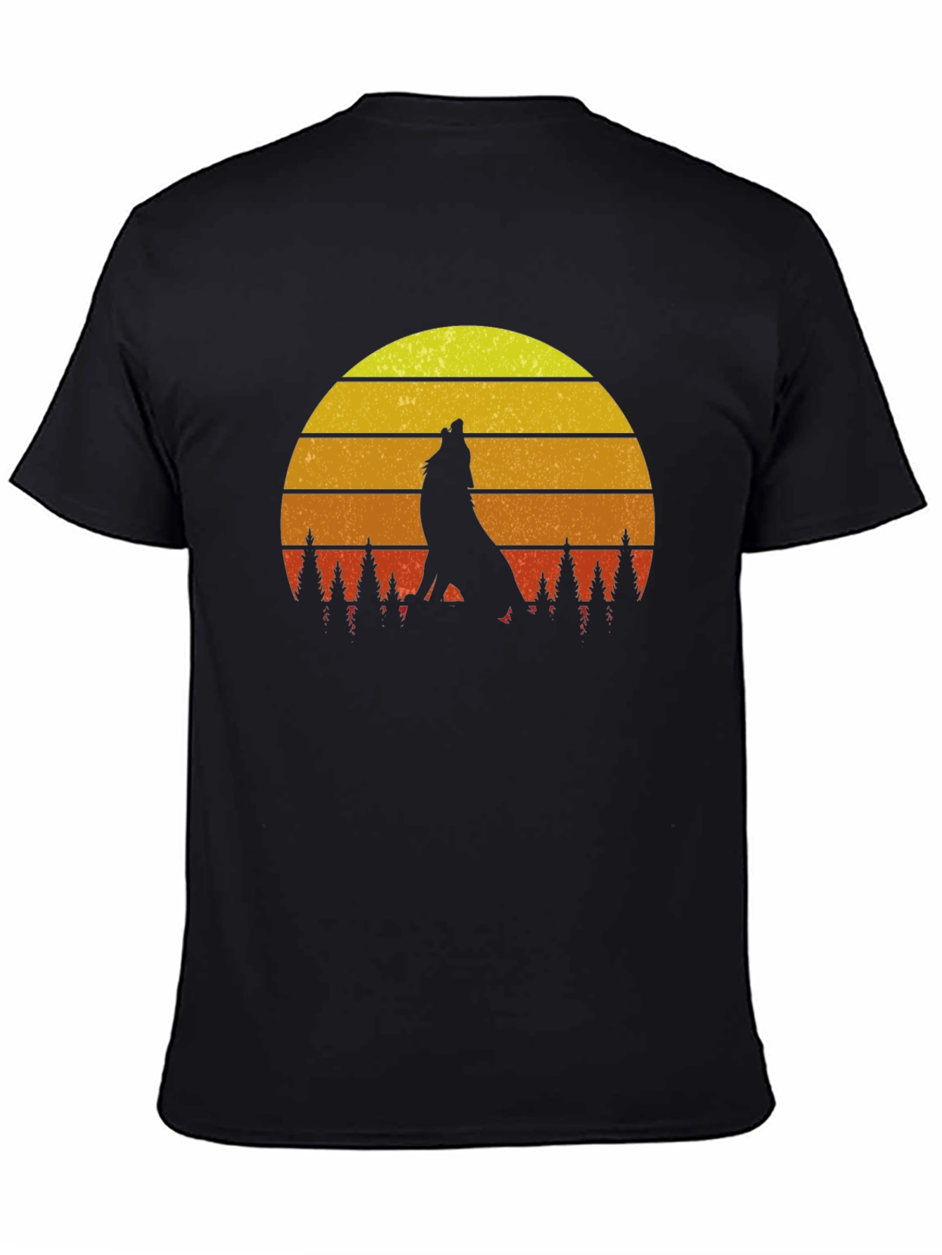 Wolf Howling Sunset T-Shirt - Wilderness Adventure Tee