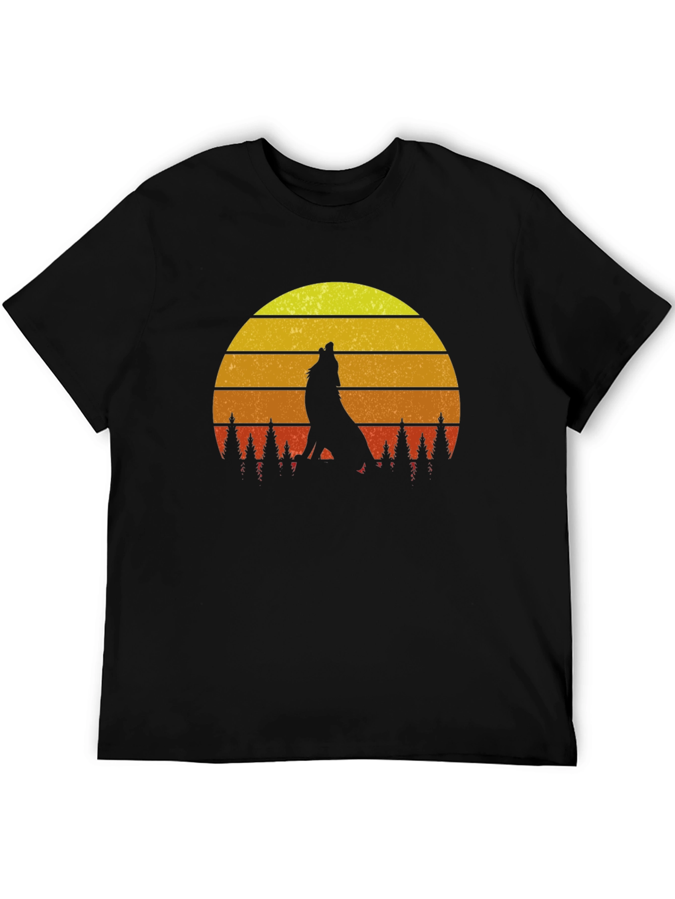 Wolf Howling Sunset T-Shirt - Wilderness Adventure Tee