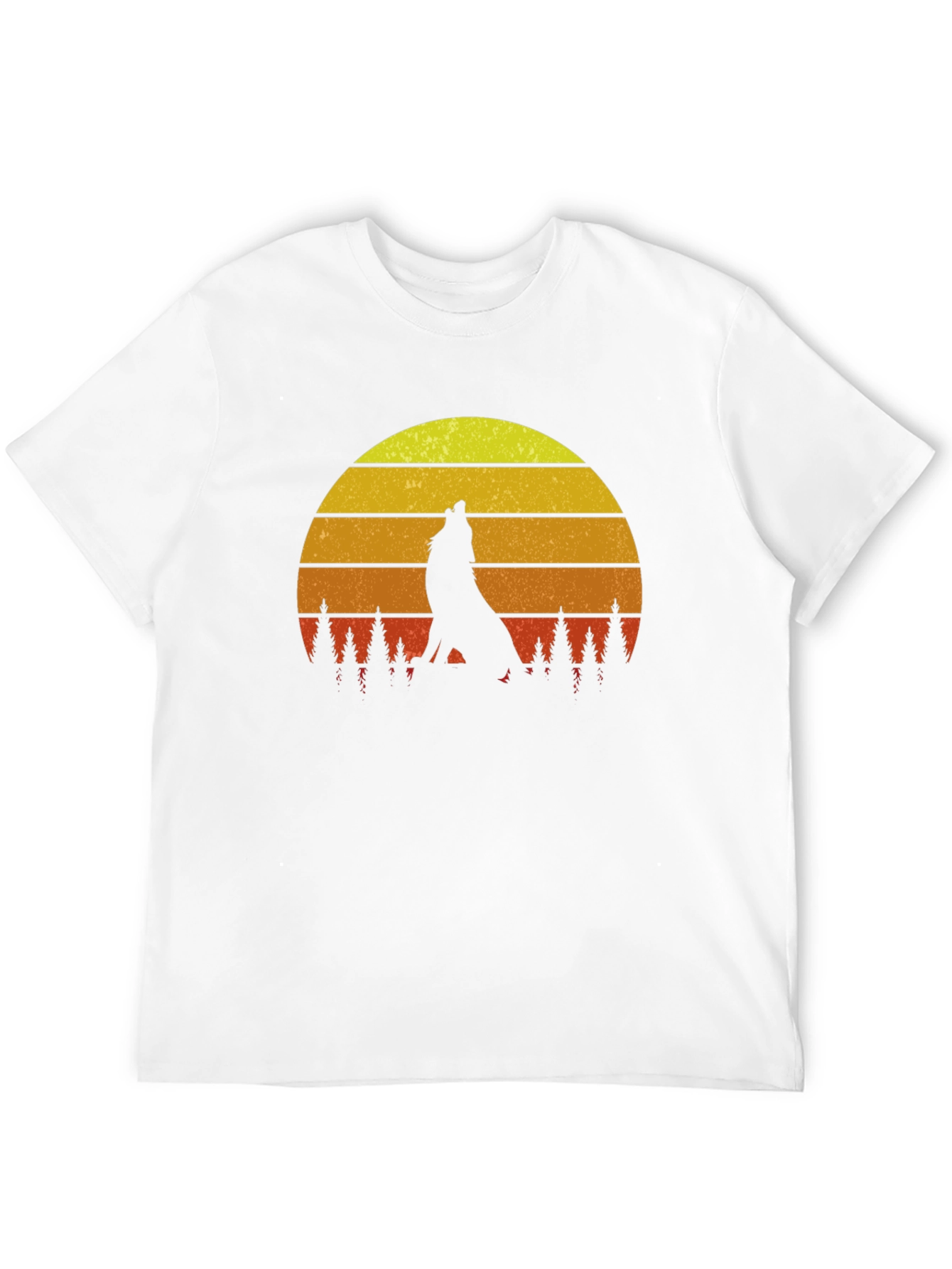 Wolf Howling Sunset T-Shirt - Wilderness Adventure Tee