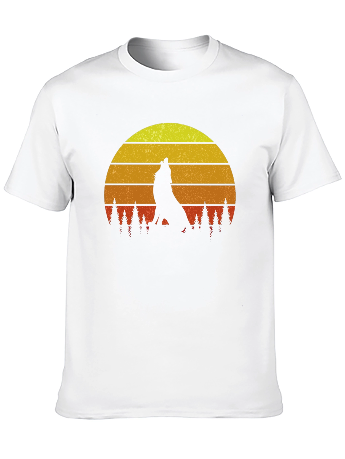 Wolf Howling Sunset T-Shirt - Wilderness Adventure Tee