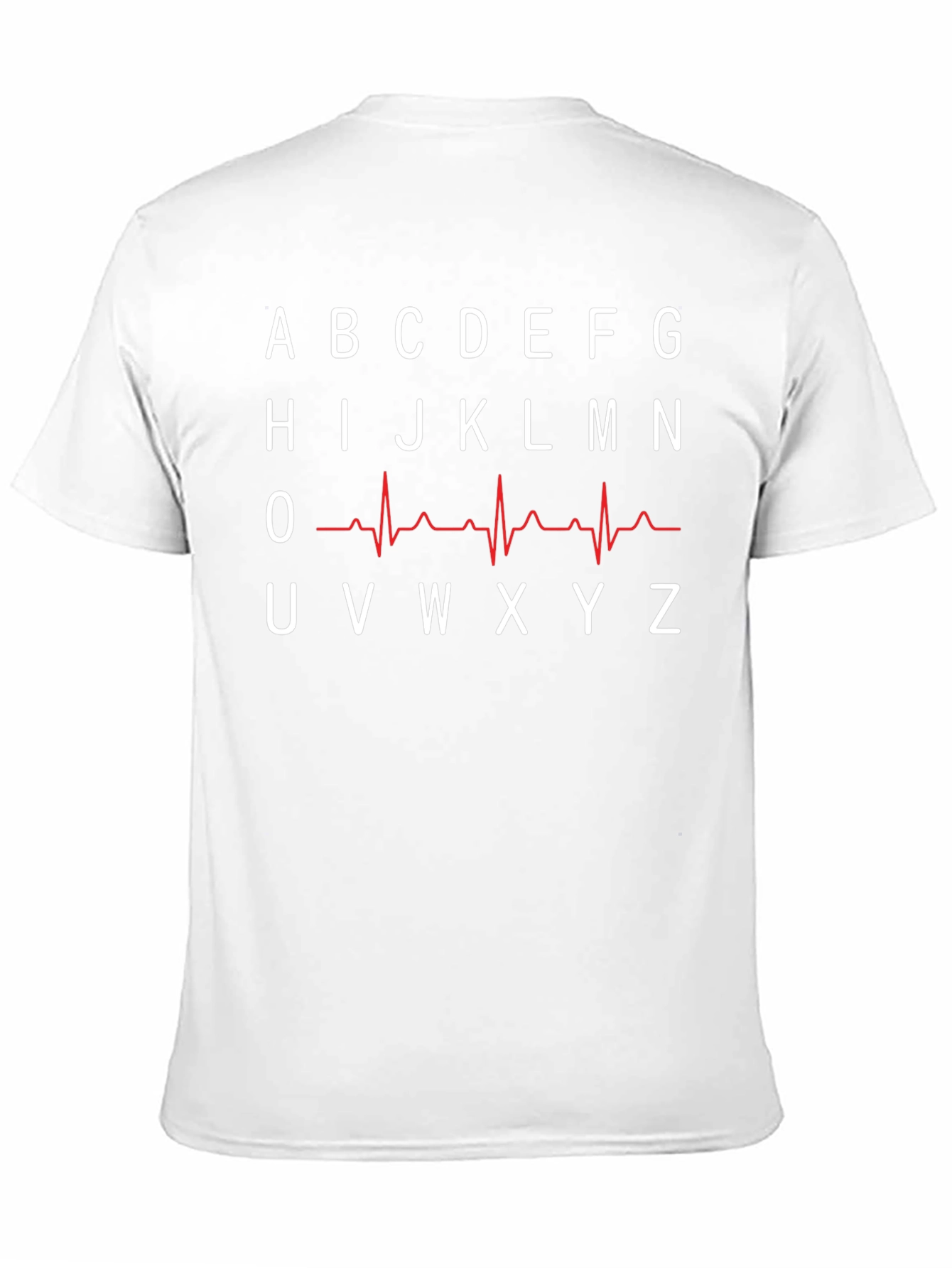 Alphabet Heartbeat T-Shirt - ECG Design Tee