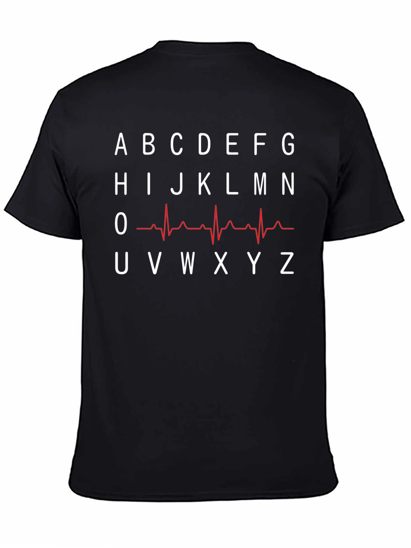 Alphabet Heartbeat T-Shirt - ECG Design Tee