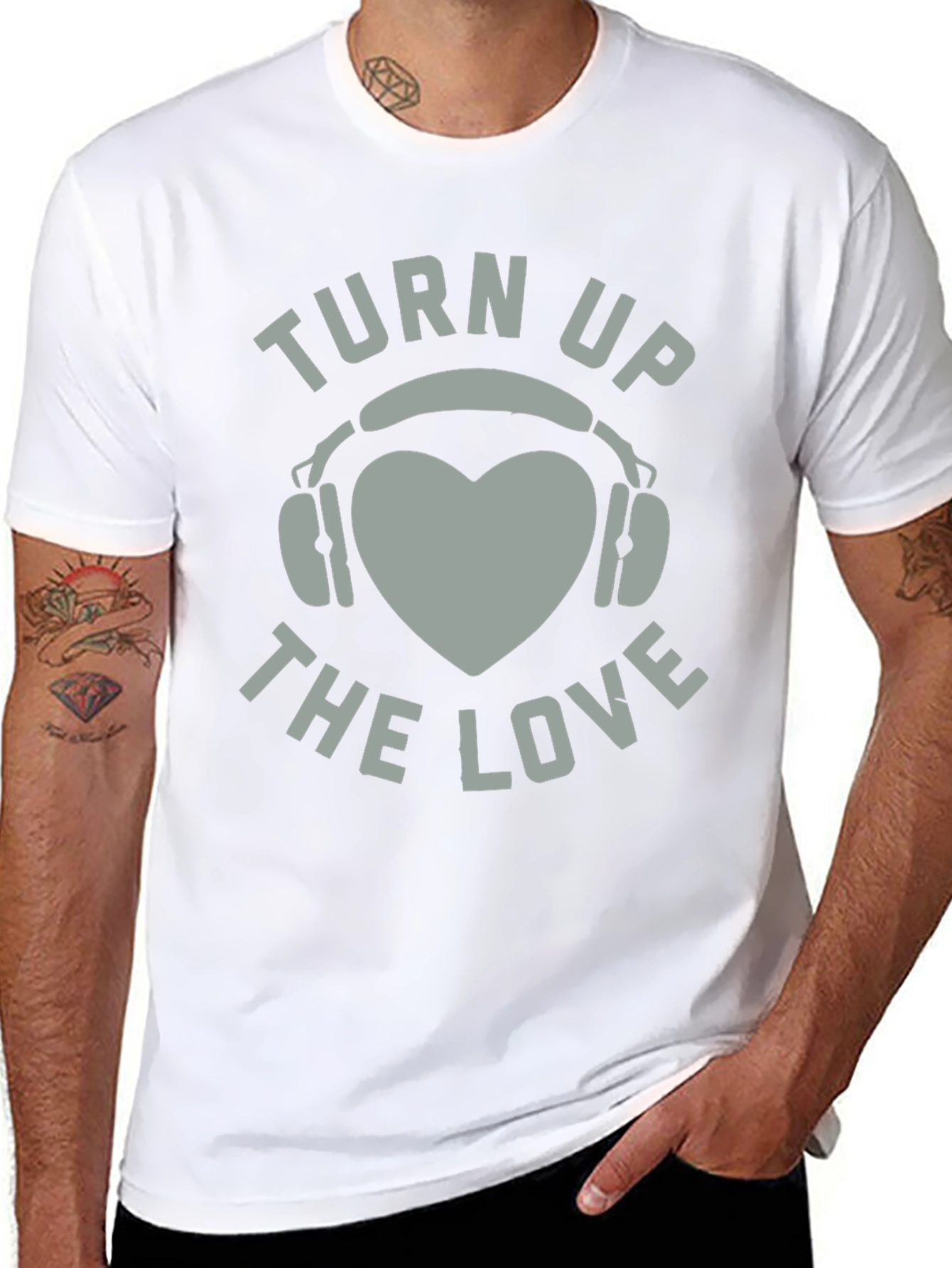 Turn Up The Love Graphic Tee Shirt