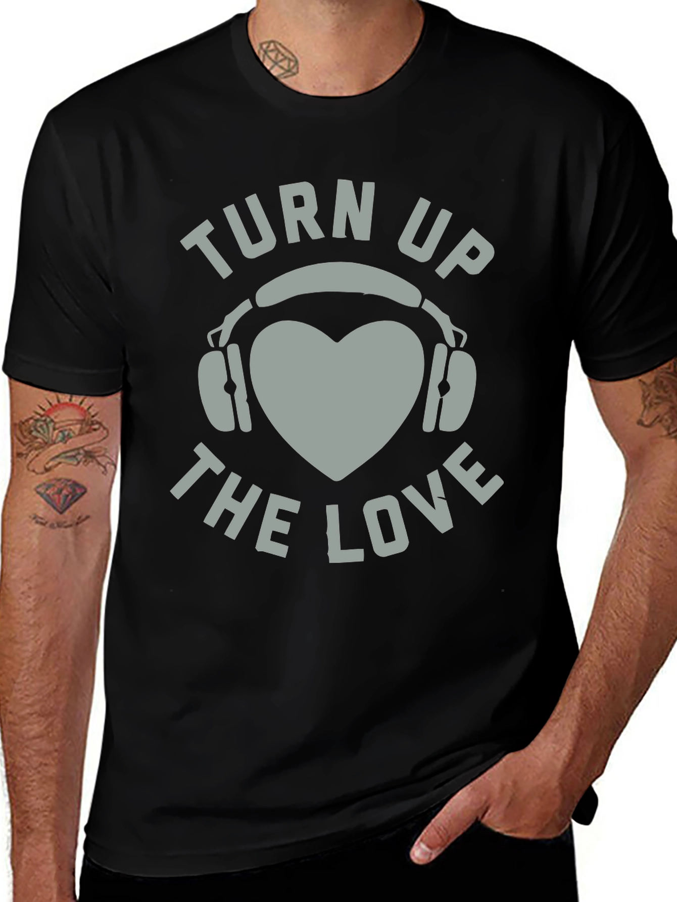 Turn Up The Love Graphic Tee Shirt