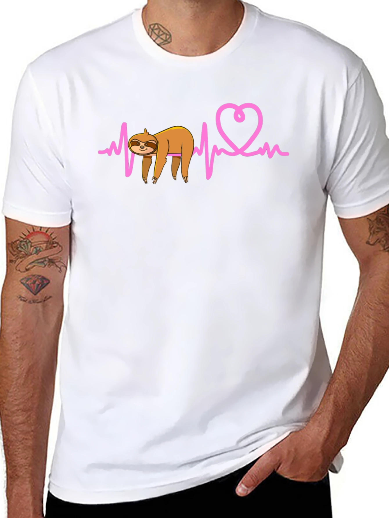 Sloth Heartbeat T-Shirt - Cute & Unique Design!