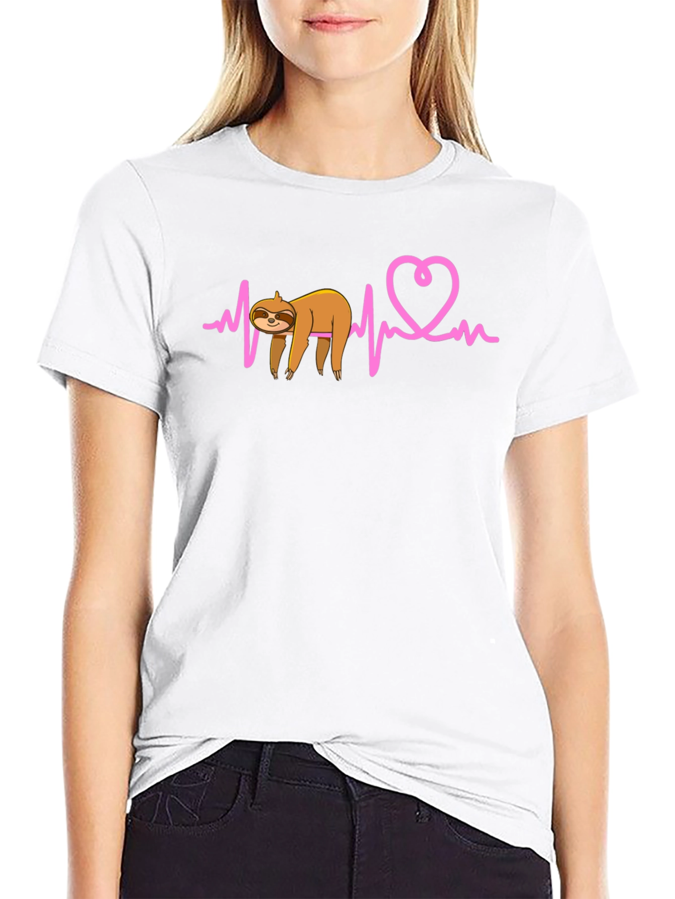 Sloth Heartbeat T-Shirt - Cute & Unique Design!