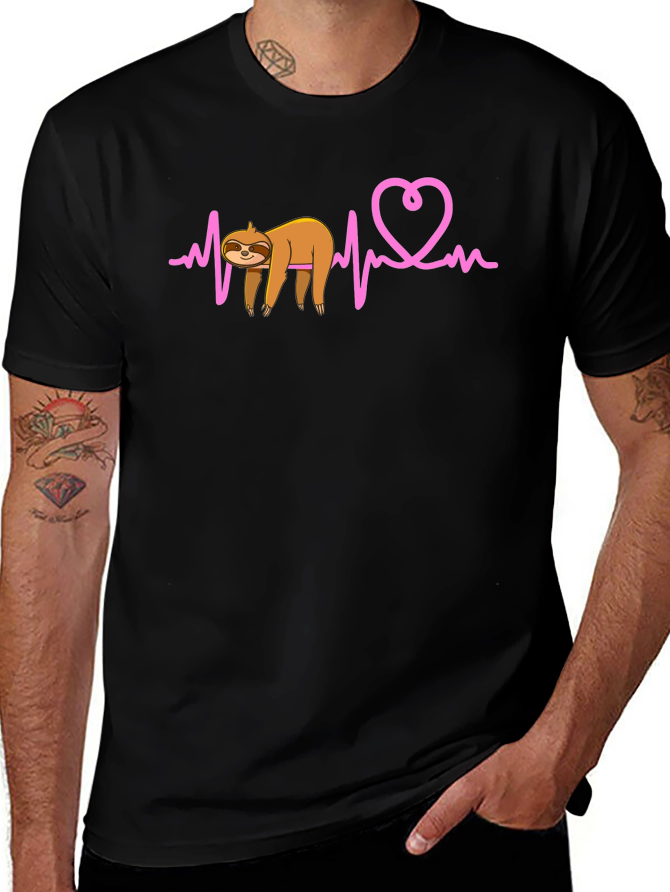 Sloth Heartbeat T-Shirt - Cute & Unique Design!