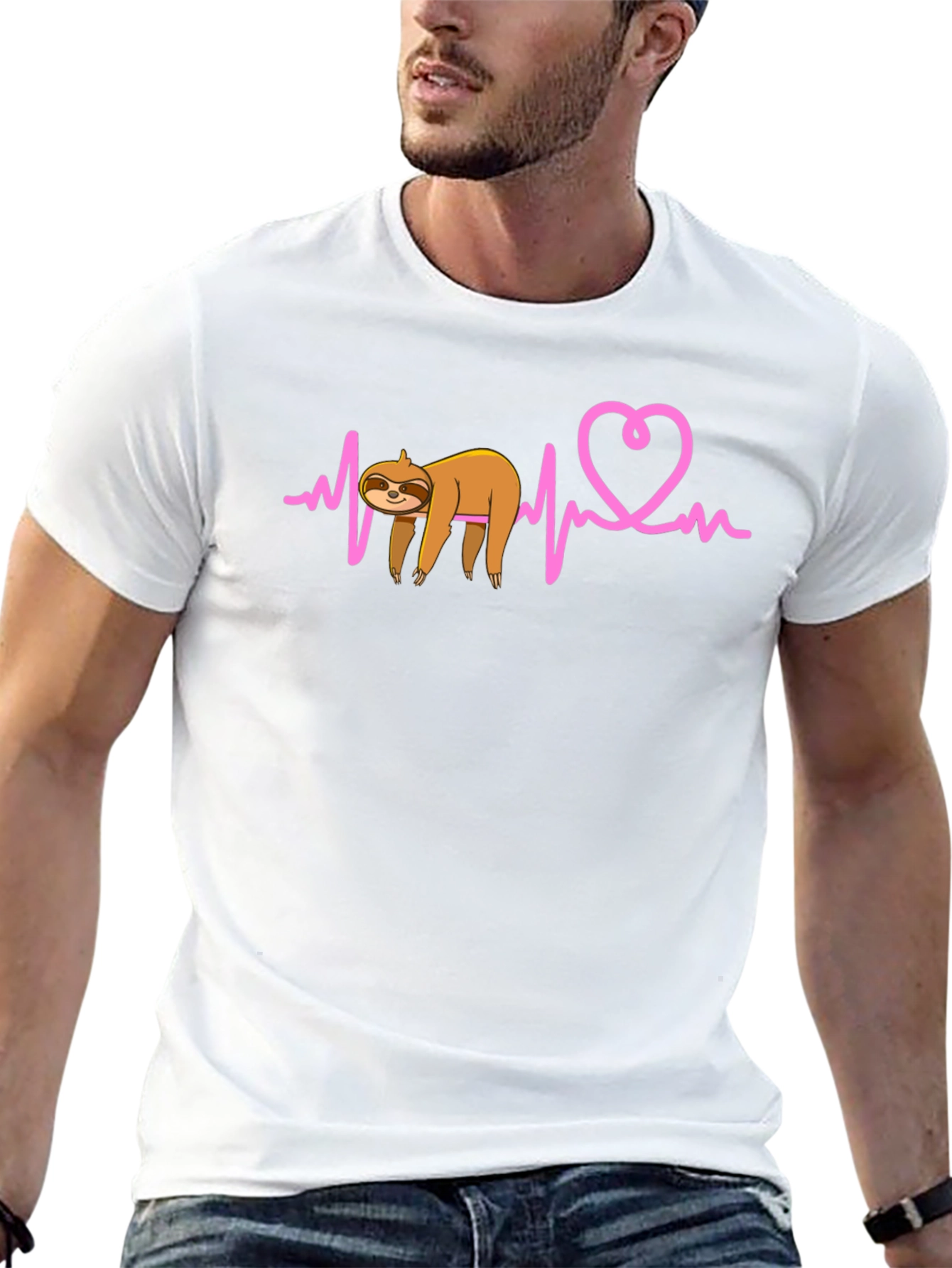 Sloth Heartbeat T-Shirt - Cute & Unique Design!